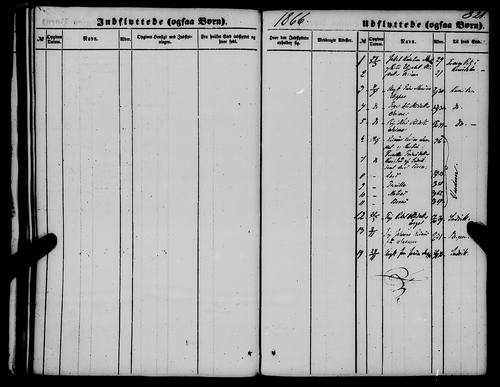 Gloppen sokneprestembete, AV/SAB-A-80101/H/Haa/Haaa/L0009: Parish register (official) no. A 9, 1855-1870, p. 321