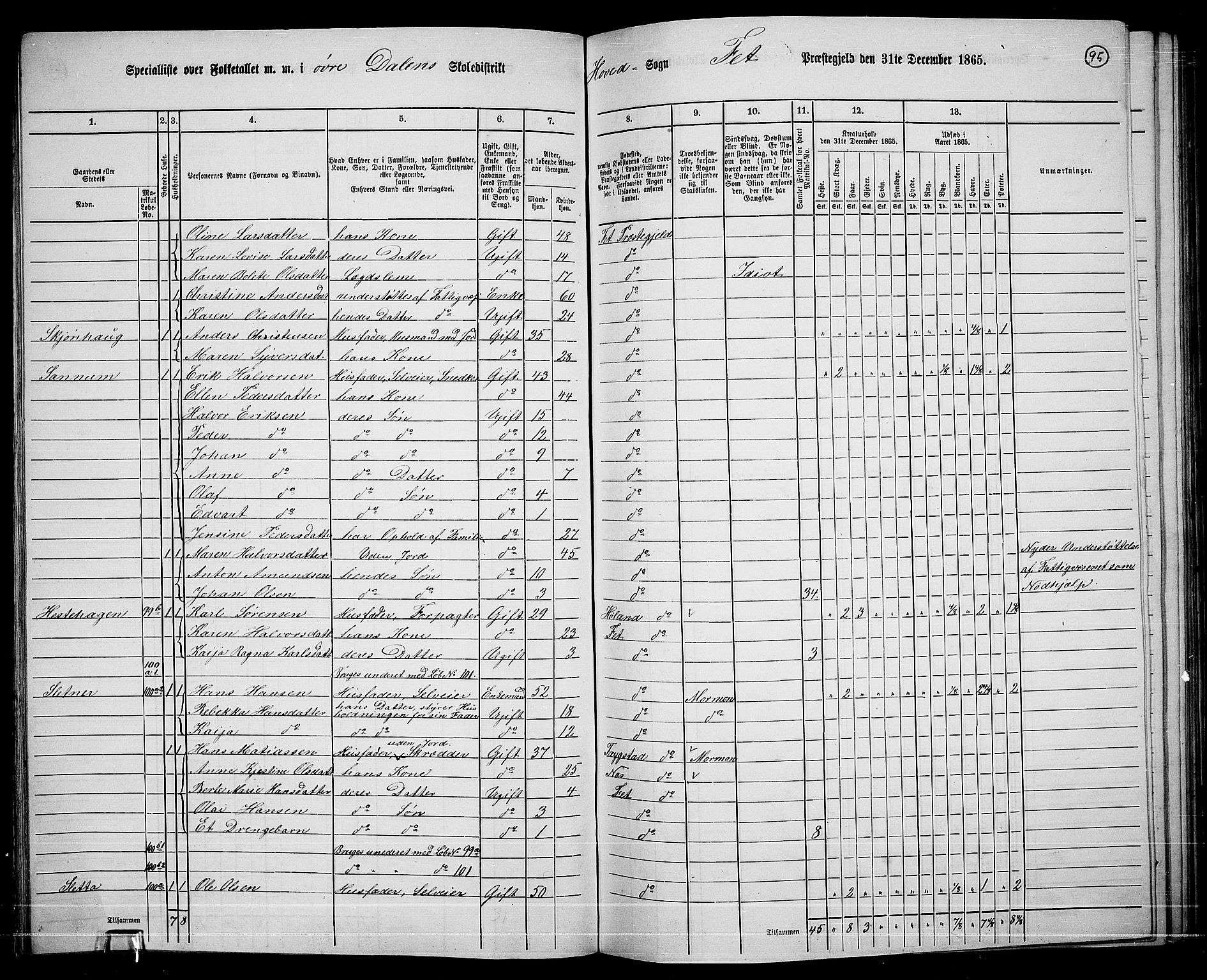 RA, 1865 census for Fet, 1865, p. 89