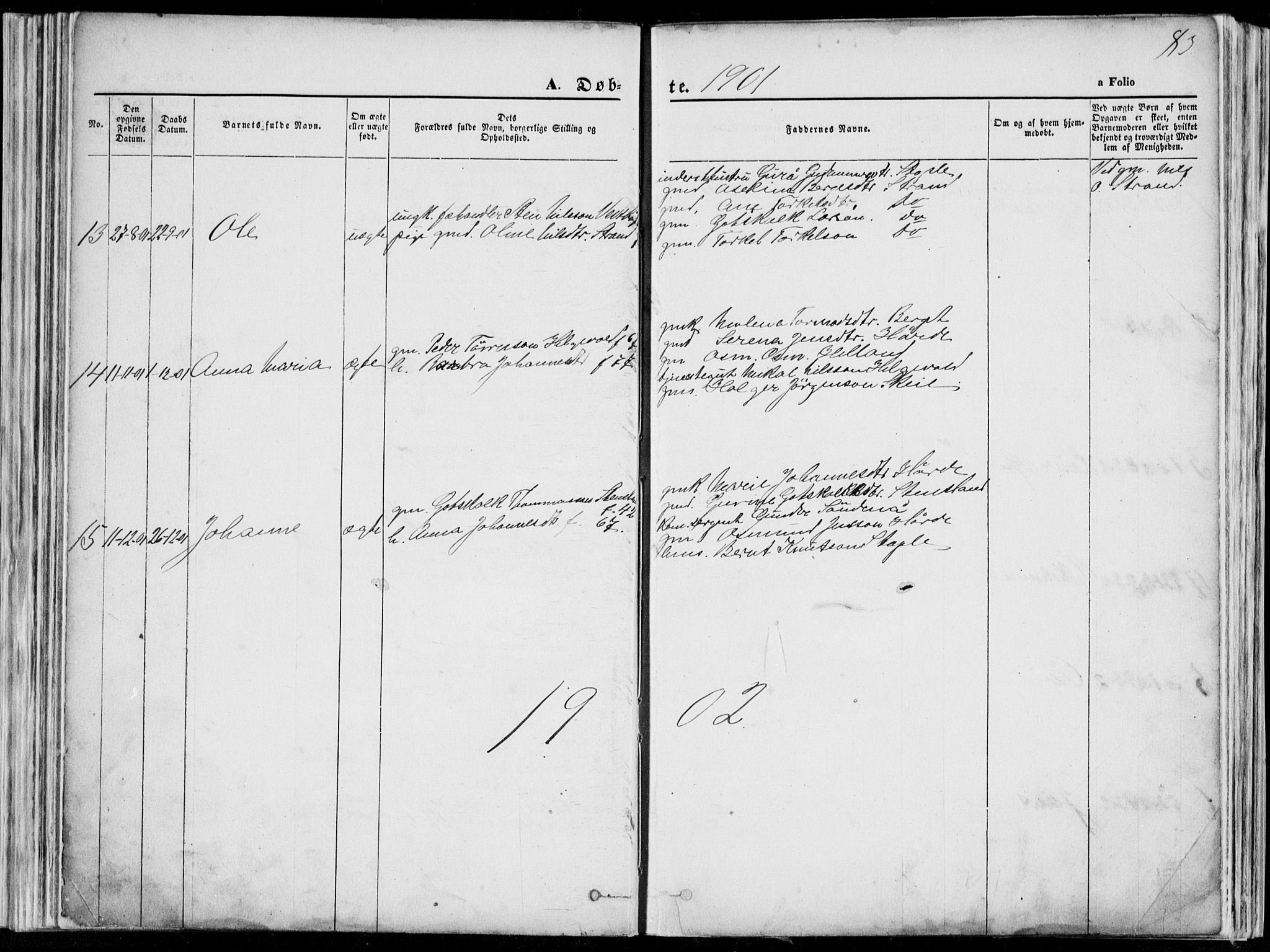 Vikedal sokneprestkontor, SAST/A-101840/01/V: Parish register (copy) no. B 10, 1864-1926, p. 83