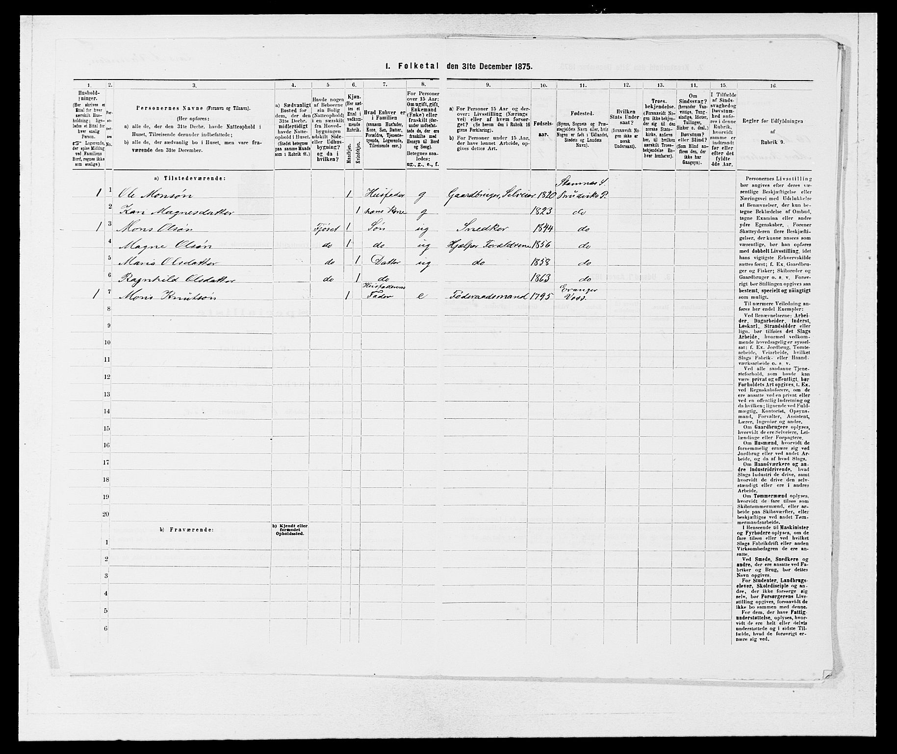 SAB, 1875 census for 1251P Bruvik, 1875, p. 586