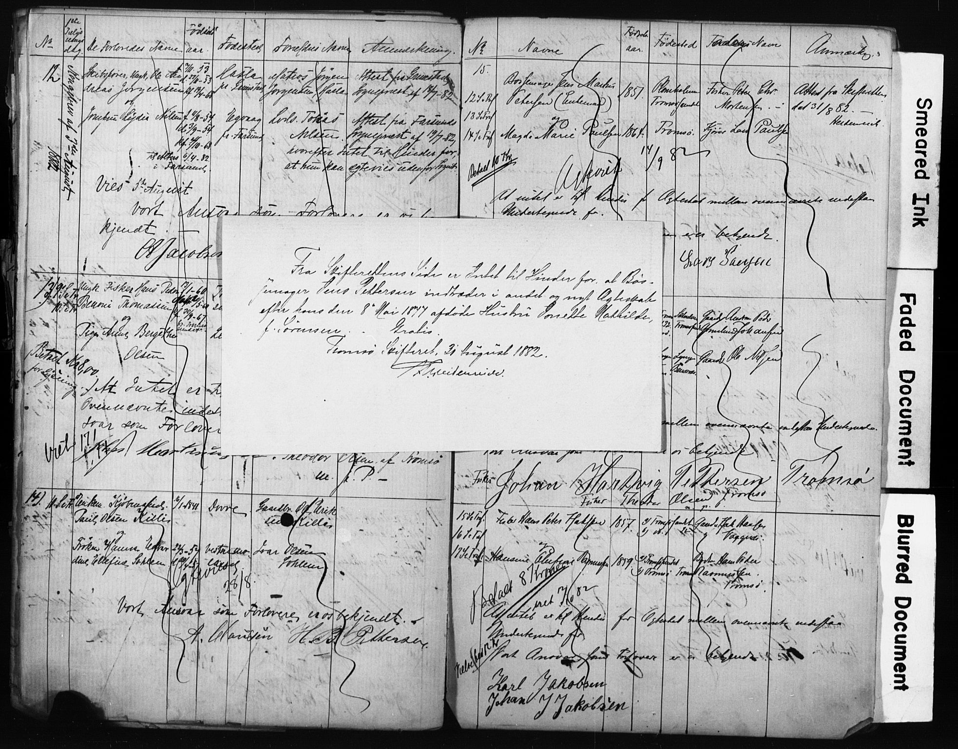 Tromsø sokneprestkontor/stiftsprosti/domprosti, SATØ/S-1343/H/Hc/L0098: Banns register no. 4, 1872-1883