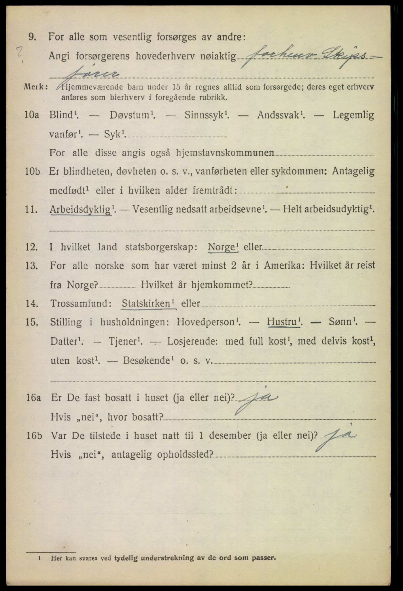 SAK, 1920 census for Randesund, 1920, p. 2275