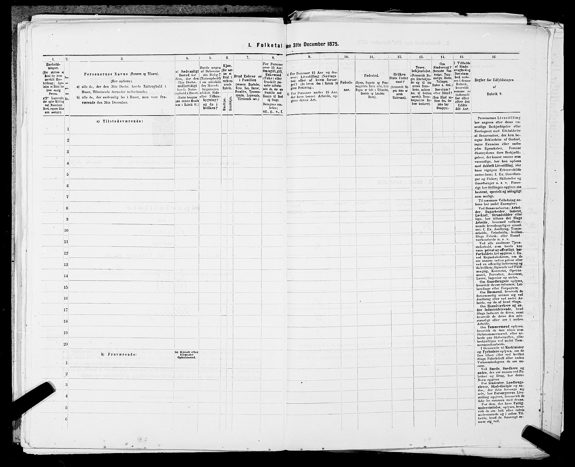 SAST, 1875 census for 1116L Eigersund/Eigersund og Ogna, 1875, p. 522