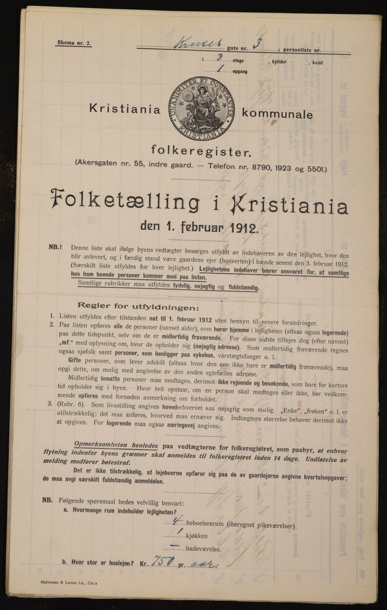 OBA, Municipal Census 1912 for Kristiania, 1912, p. 55211