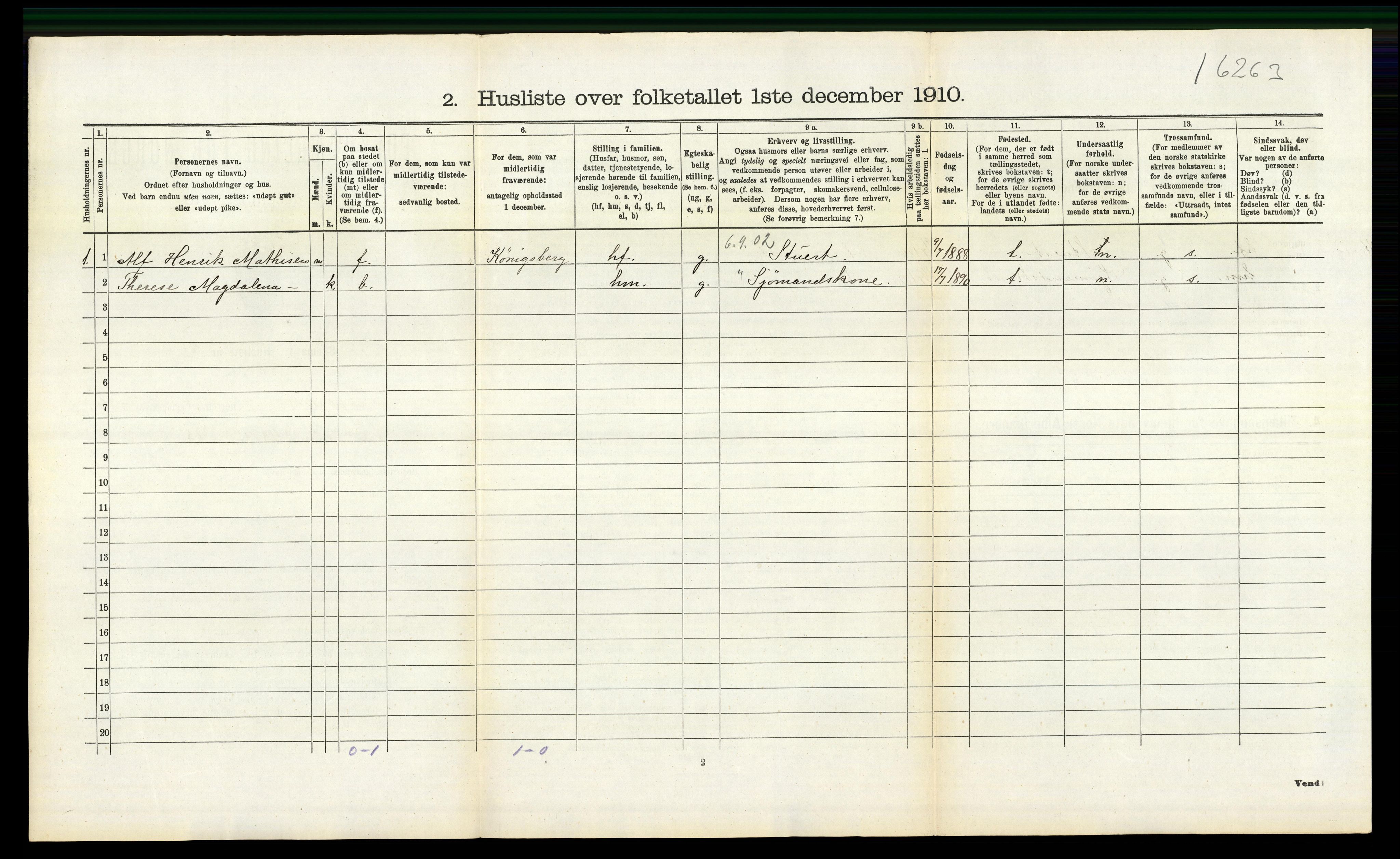 RA, 1910 census for Tjøme, 1910, p. 1082