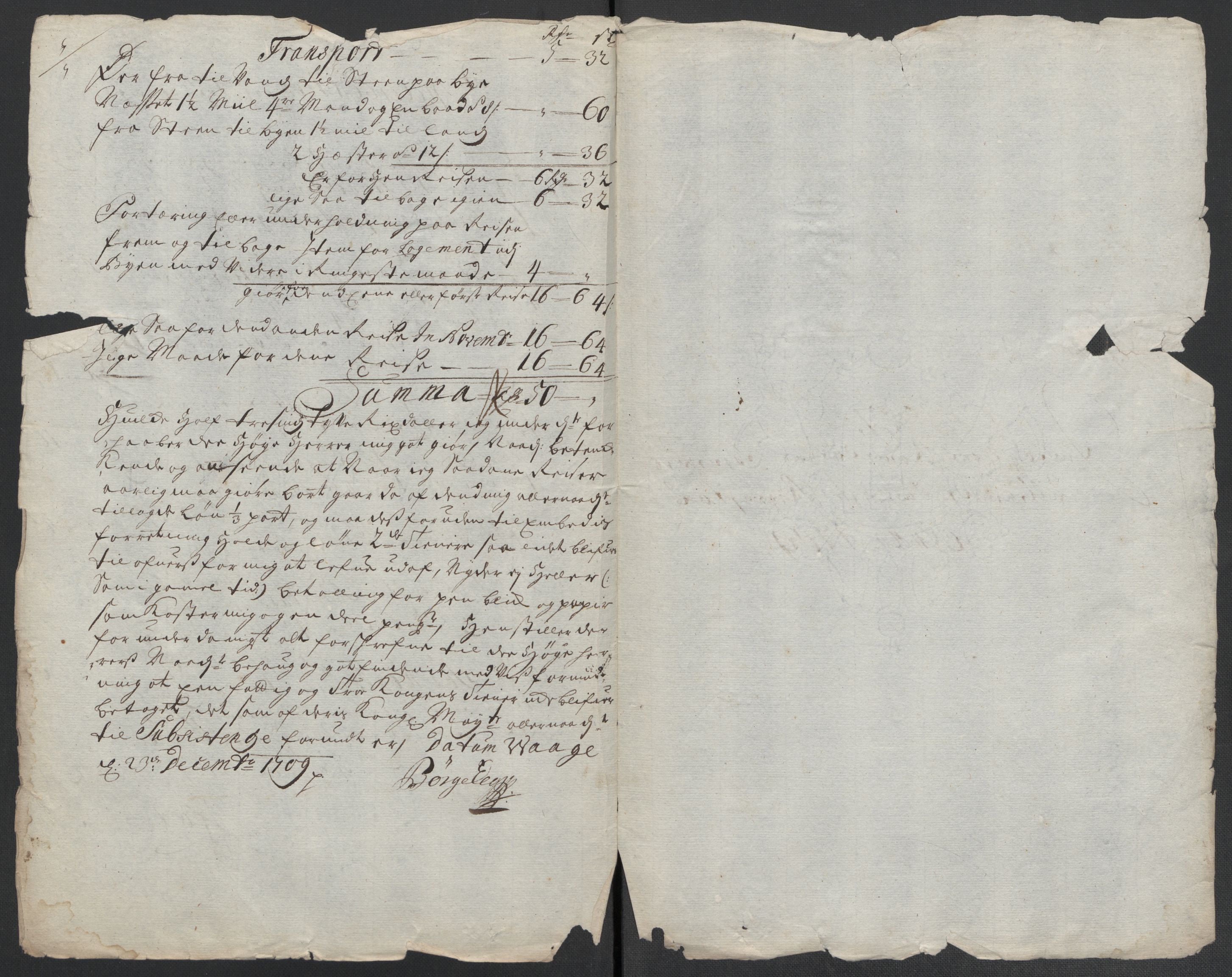 Rentekammeret inntil 1814, Reviderte regnskaper, Fogderegnskap, RA/EA-4092/R55/L3659: Fogderegnskap Romsdal, 1709-1710, p. 186