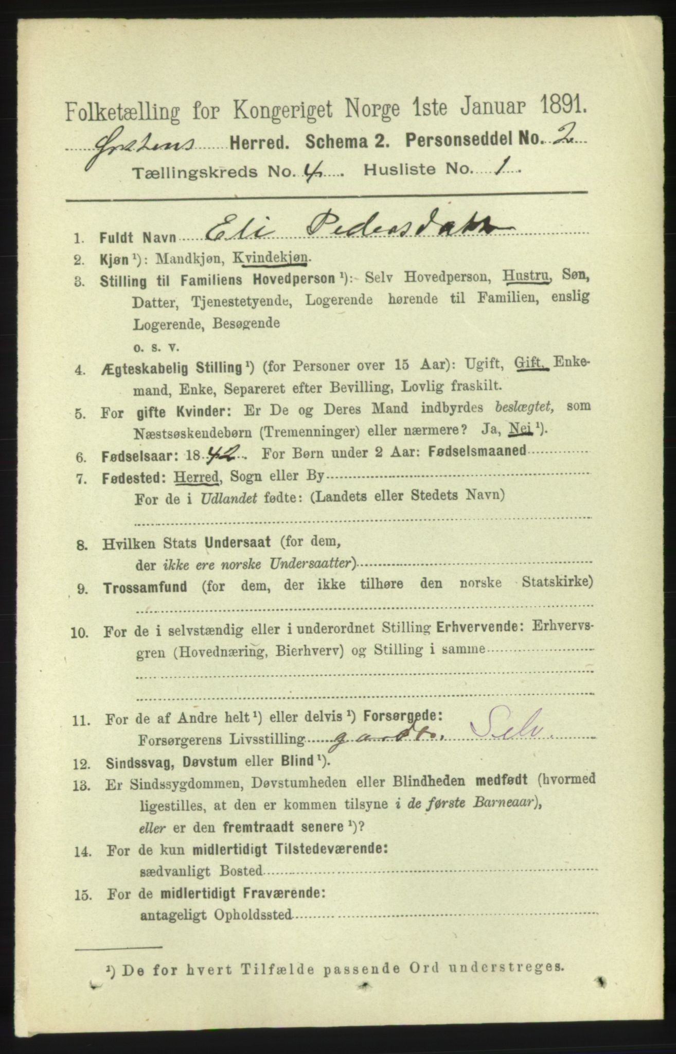 RA, 1891 census for 1520 Ørsta, 1891, p. 1676