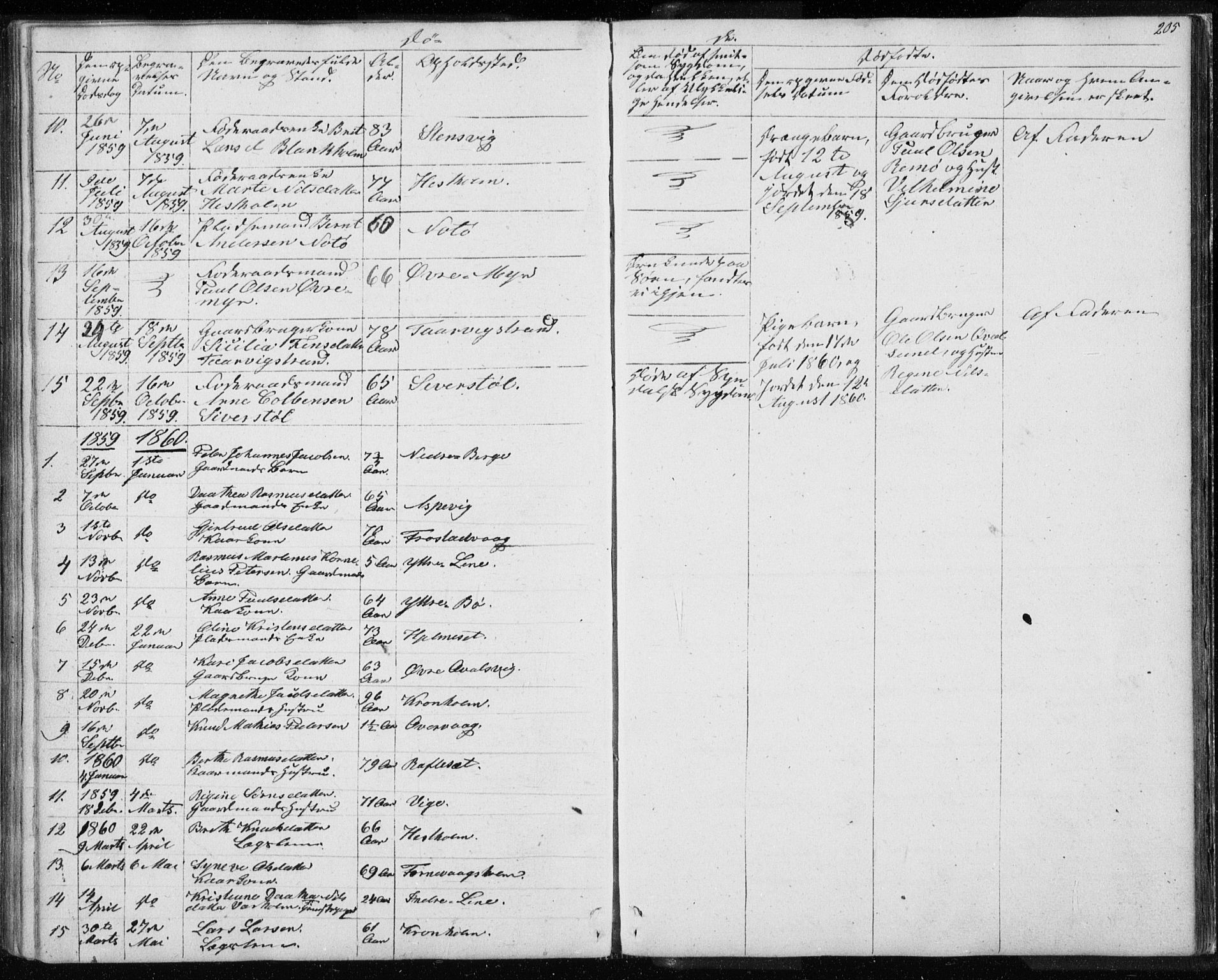 Ministerialprotokoller, klokkerbøker og fødselsregistre - Møre og Romsdal, AV/SAT-A-1454/507/L0079: Parish register (copy) no. 507C02, 1854-1877, p. 205