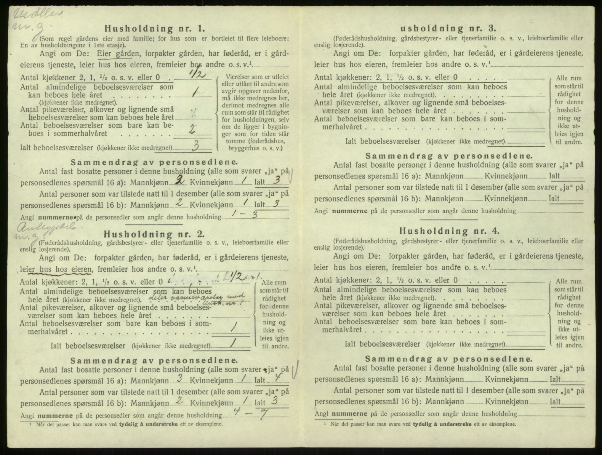 SAB, 1920 census for Hosanger, 1920, p. 475