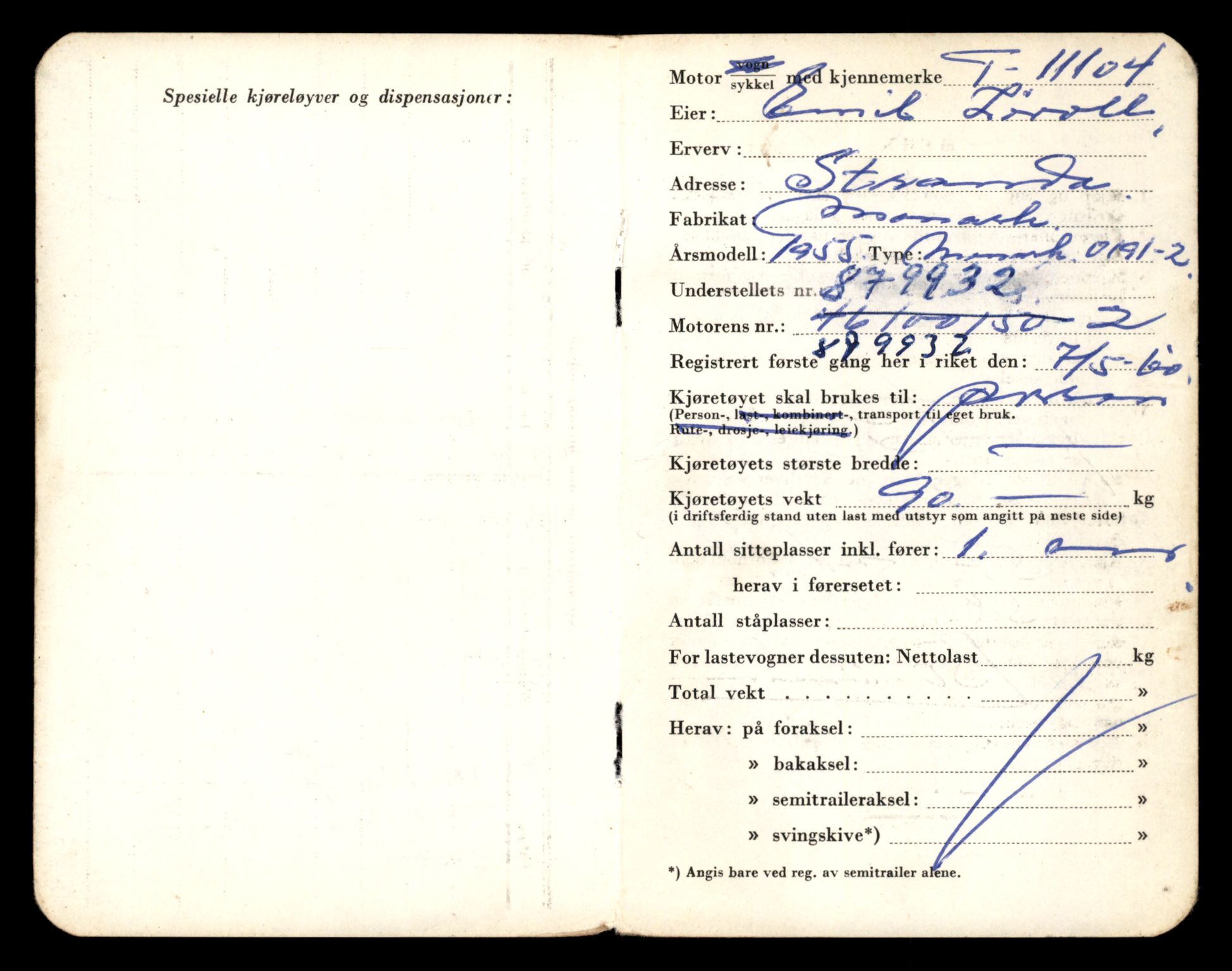 Møre og Romsdal vegkontor - Ålesund trafikkstasjon, AV/SAT-A-4099/F/Fe/L0026: Registreringskort for kjøretøy T 11046 - T 11160, 1927-1998, p. 1684