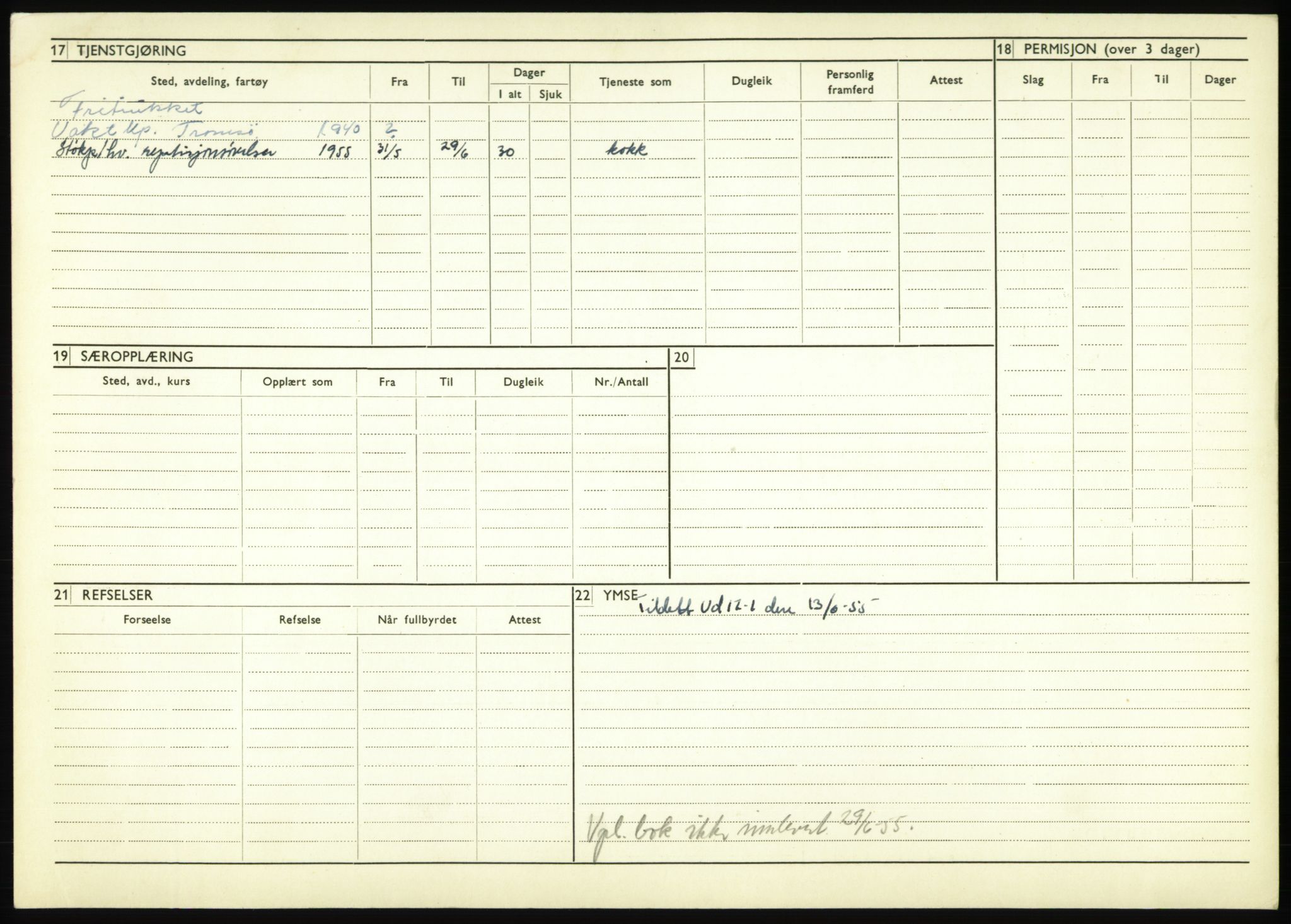 Forsvaret, Troms infanteriregiment nr. 16, AV/RA-RAFA-3146/P/Pa/L0017: Rulleblad for regimentets menige mannskaper, årsklasse 1933, 1933, p. 214