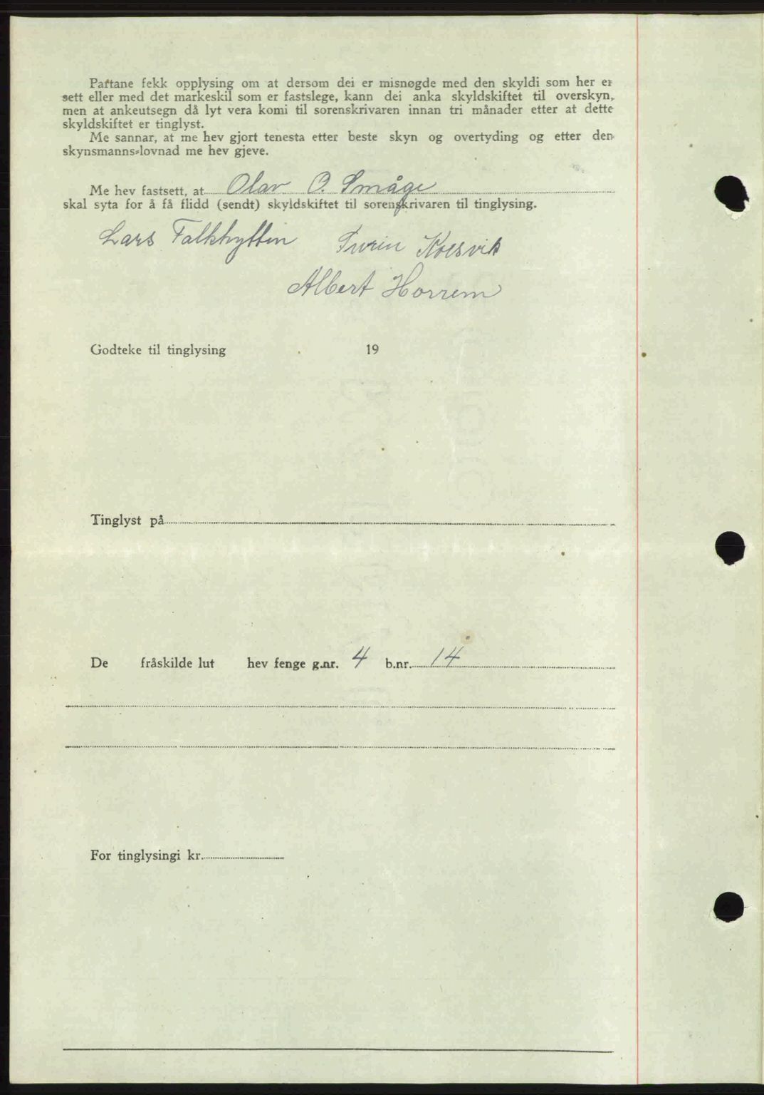 Romsdal sorenskriveri, AV/SAT-A-4149/1/2/2C: Mortgage book no. A21, 1946-1946, Diary no: : 2800/1946