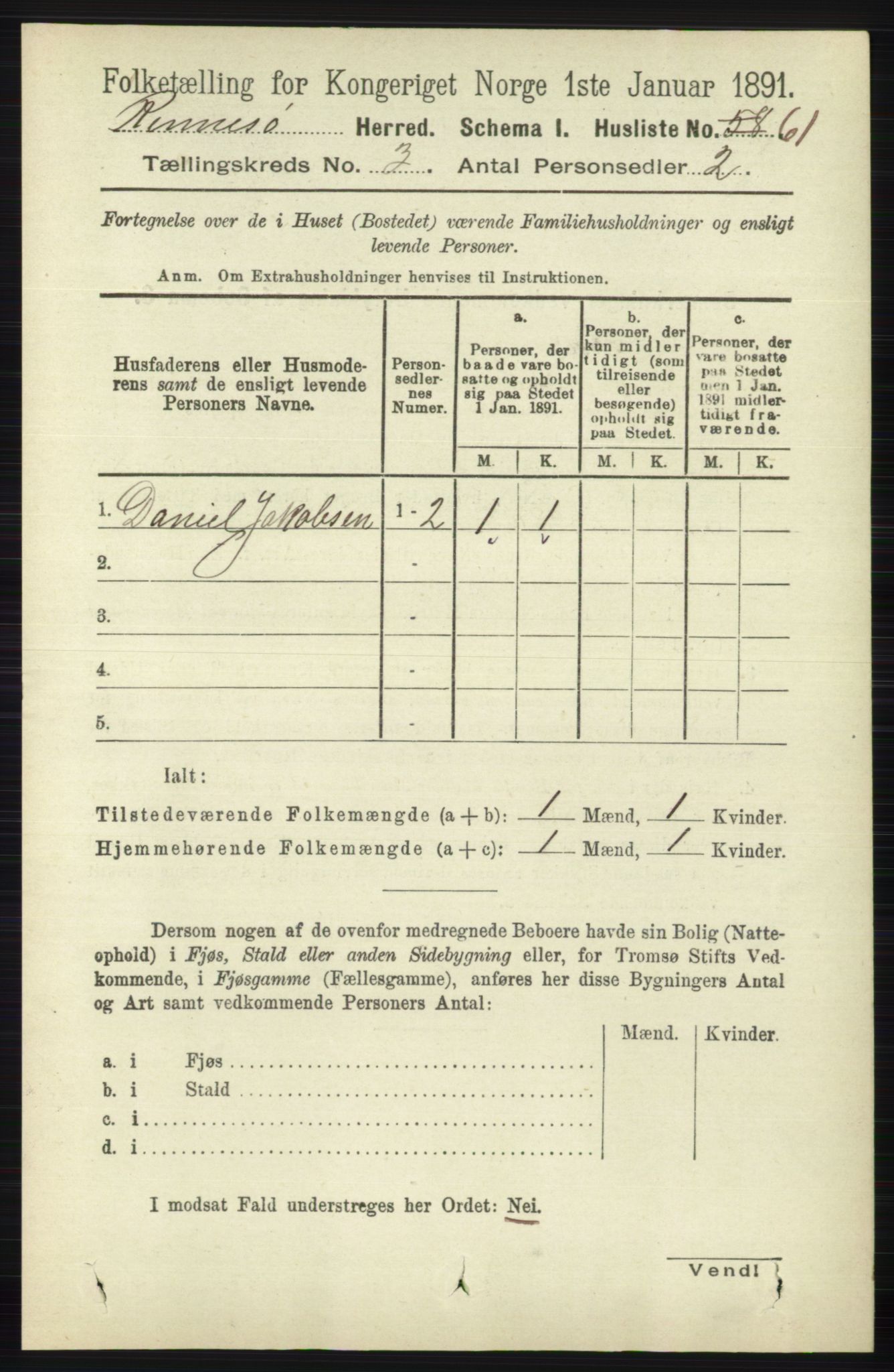 RA, 1891 census for 1142 Rennesøy, 1891, p. 984