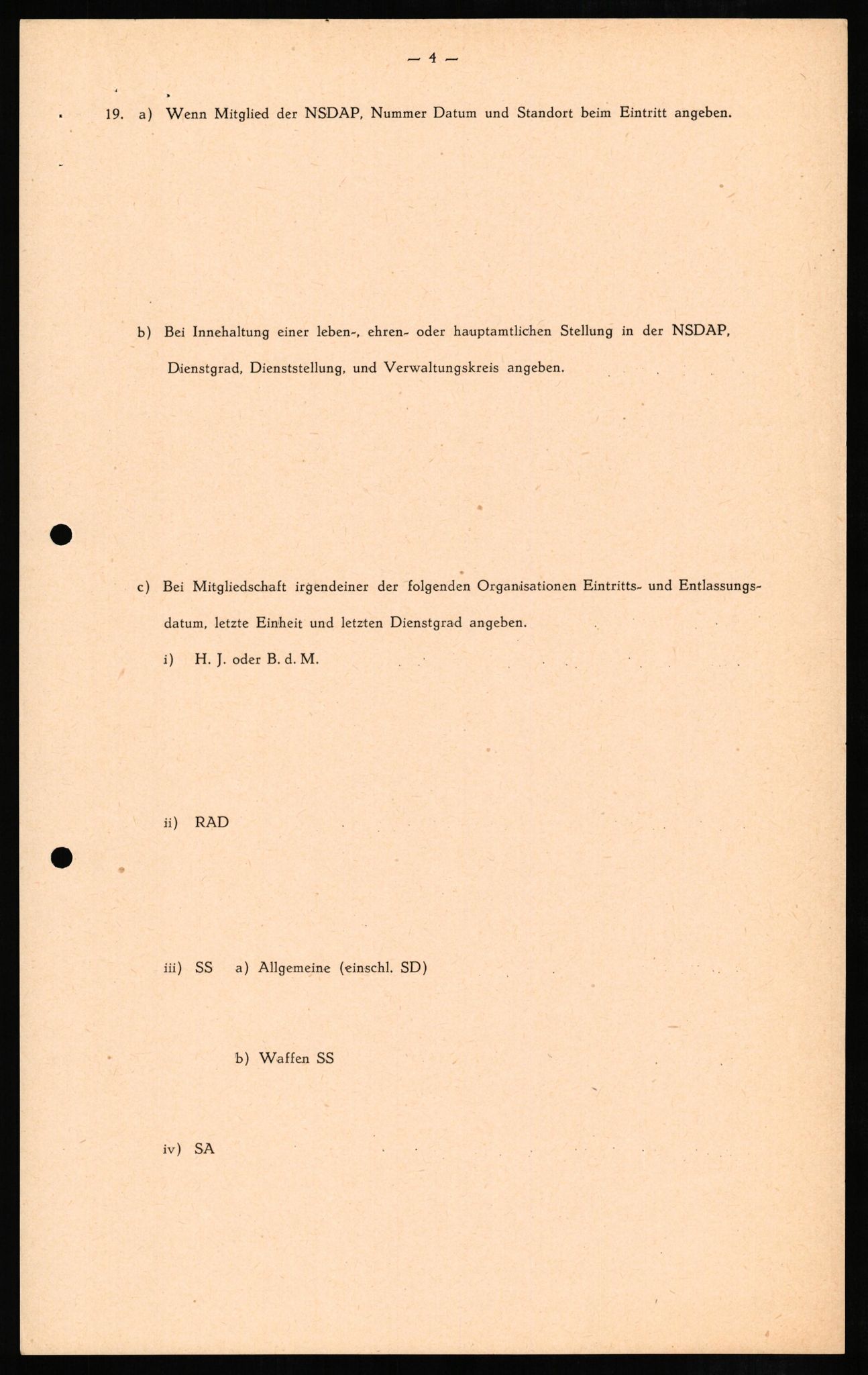 Forsvaret, Forsvarets overkommando II, AV/RA-RAFA-3915/D/Db/L0009: CI Questionaires. Tyske okkupasjonsstyrker i Norge. Tyskere., 1945-1946, p. 5