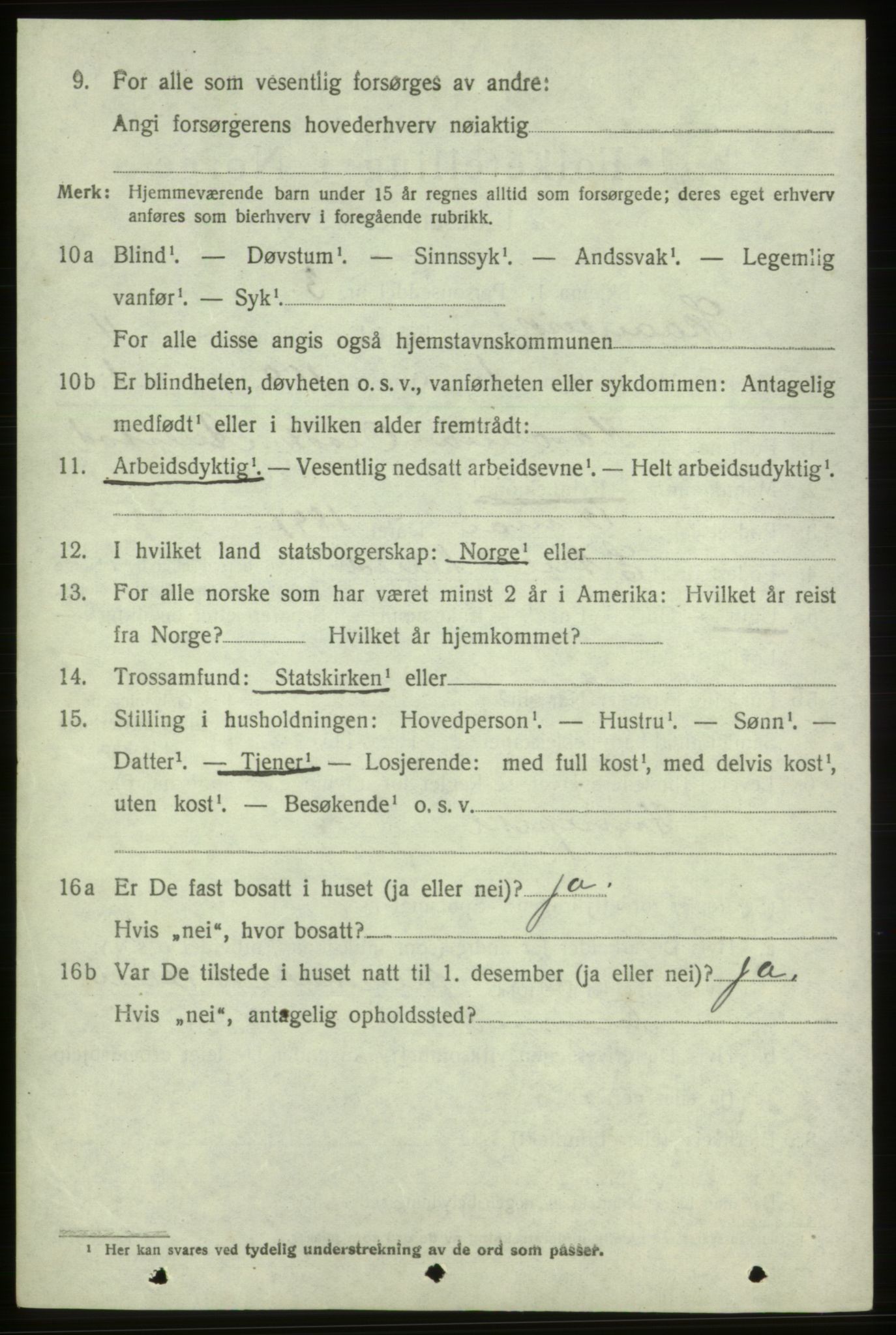 SAB, 1920 census for Skånevik, 1920, p. 3310