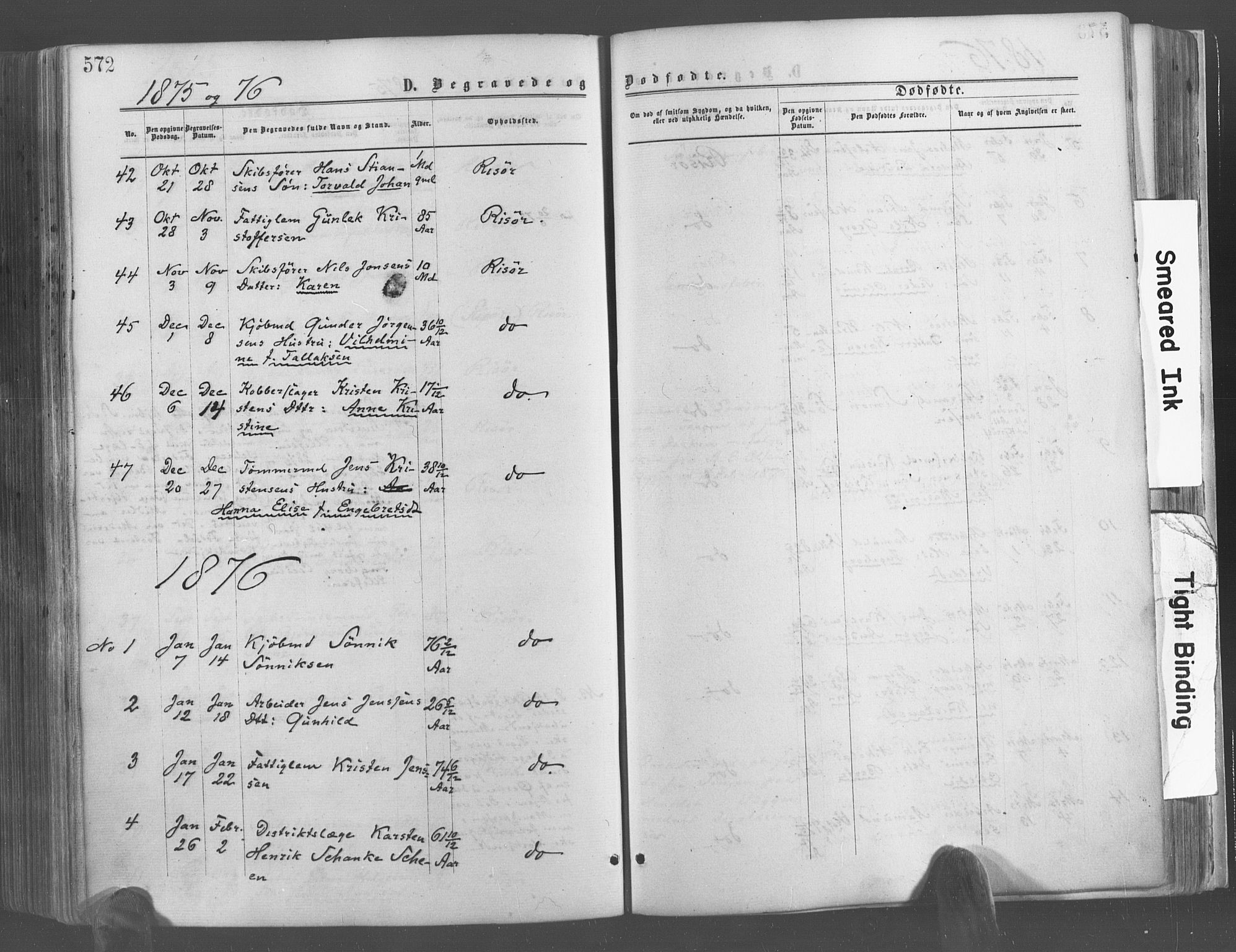 Risør sokneprestkontor, AV/SAK-1111-0035/F/Fa/L0004: Parish register (official) no. A 4, 1865-1882, p. 572