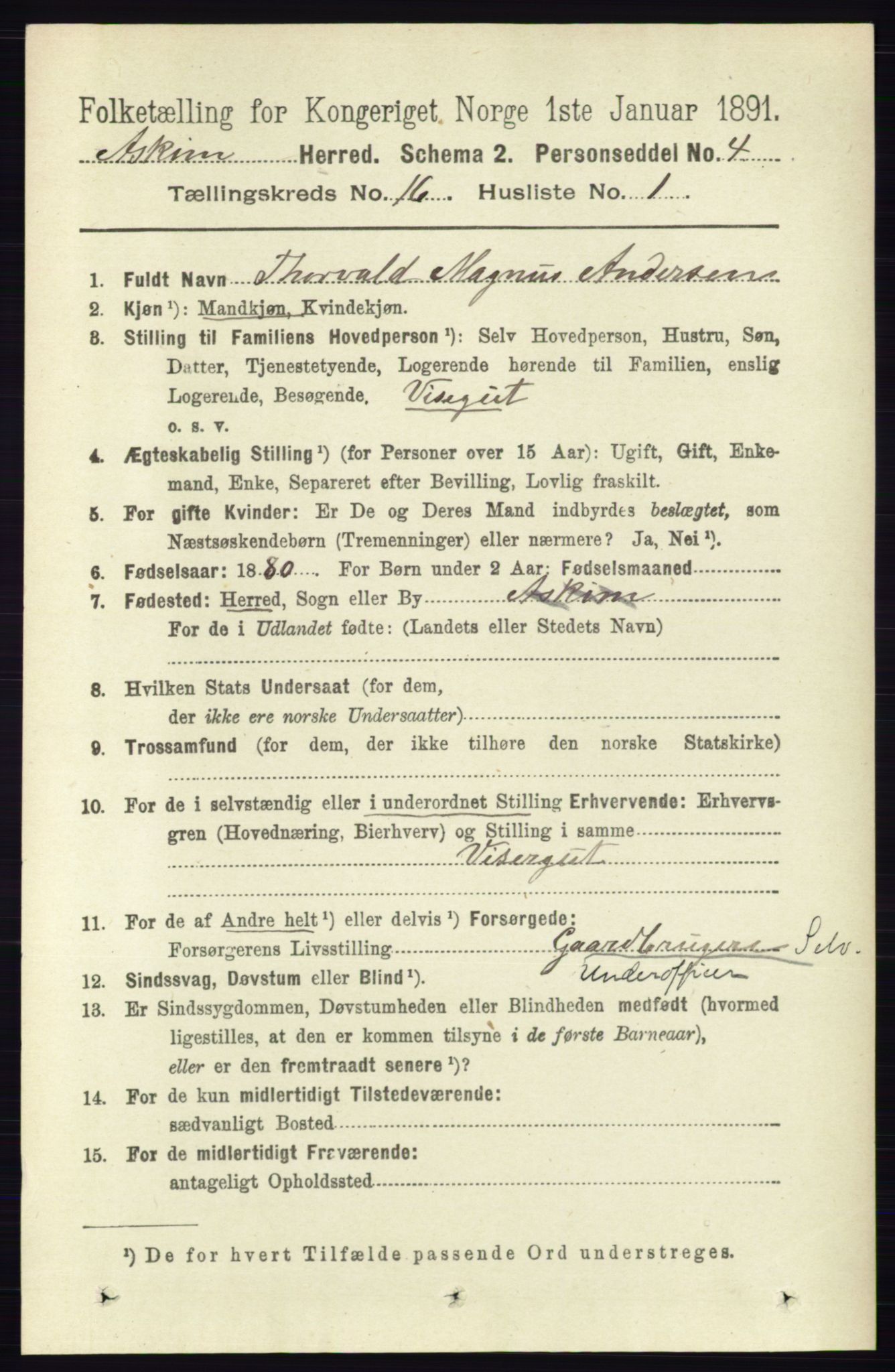 RA, 1891 census for 0124 Askim, 1891, p. 2644