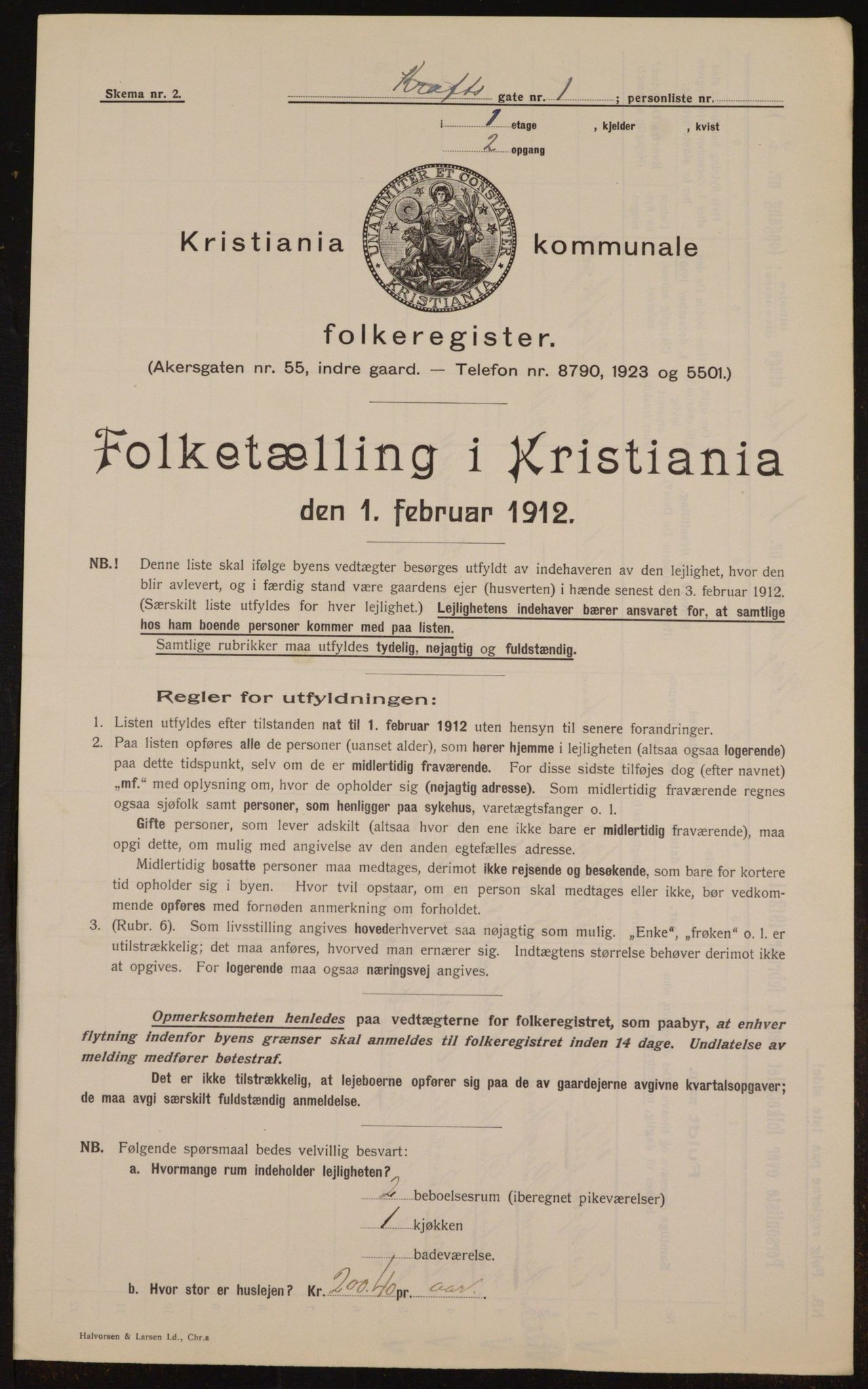 OBA, Municipal Census 1912 for Kristiania, 1912, p. 54184