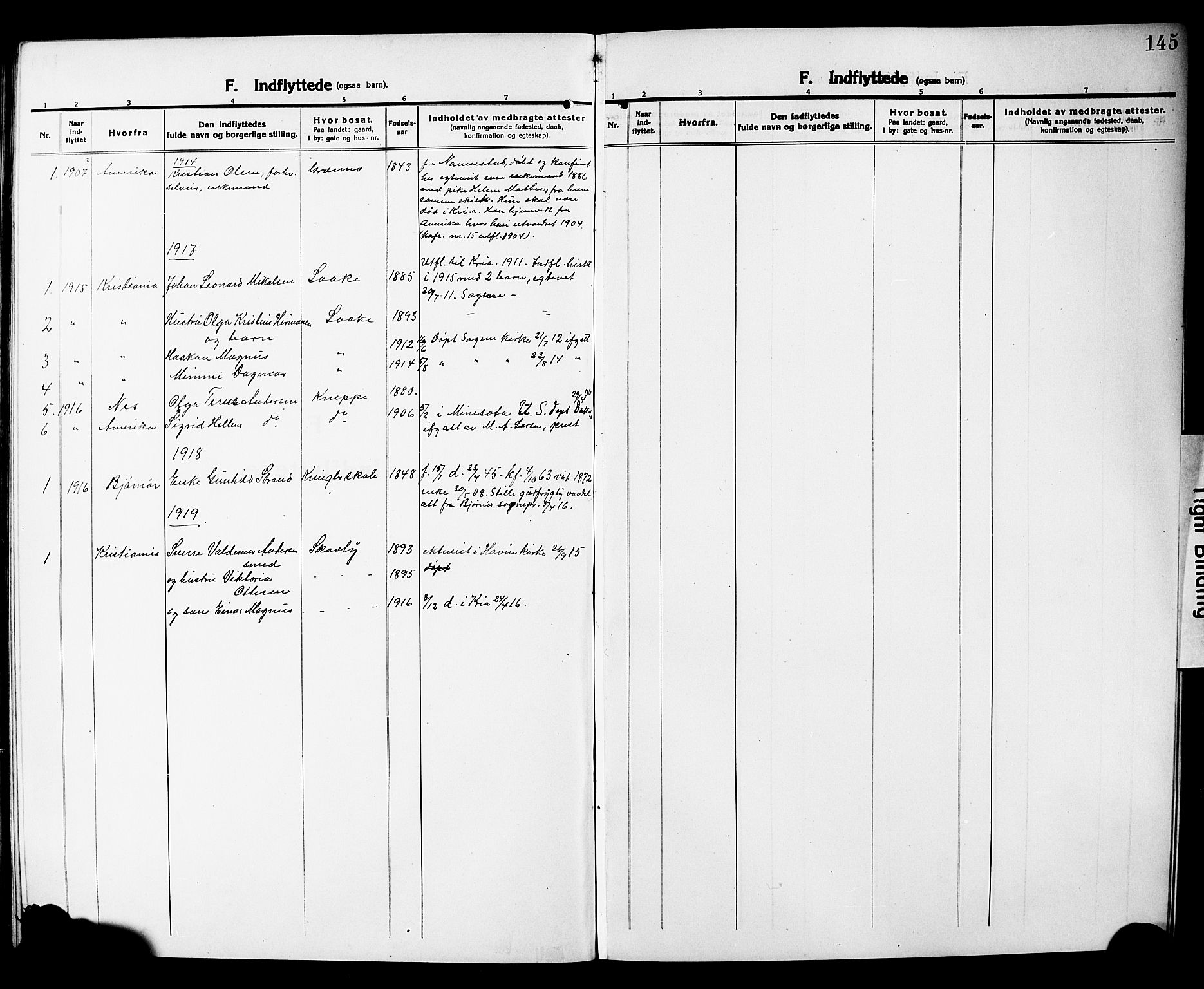 Nannestad prestekontor Kirkebøker, AV/SAO-A-10414a/G/Ga/L0003: Parish register (copy) no. I 3, 1914-1929, p. 145