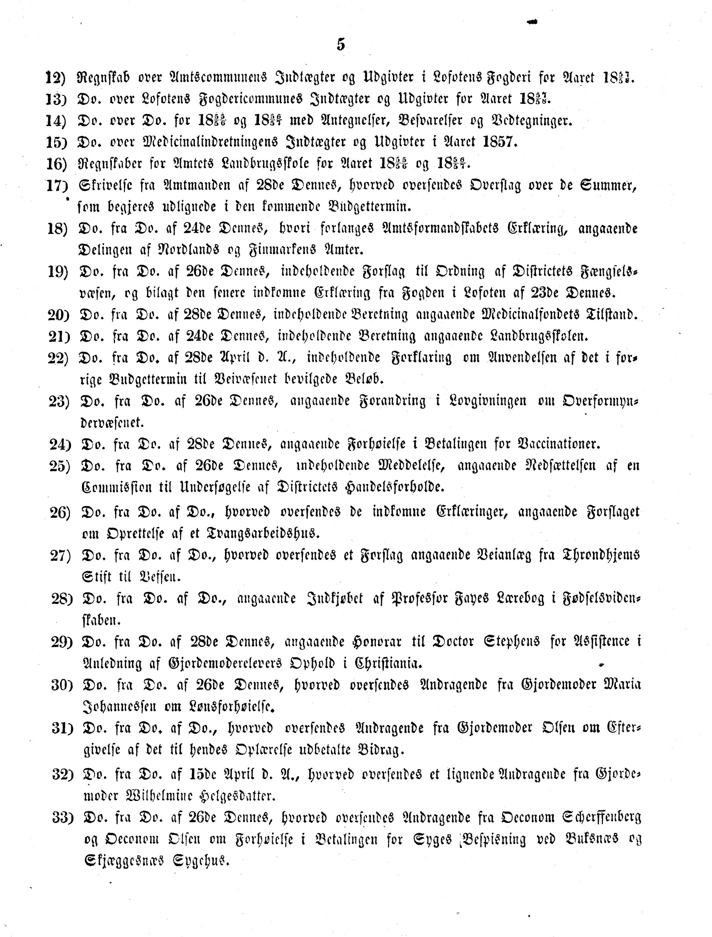 Nordland Fylkeskommune. Fylkestinget, AIN/NFK-17/176/A/Ac/L0003: Fylkestingsforhandlinger 1850-1860, 1850-1860