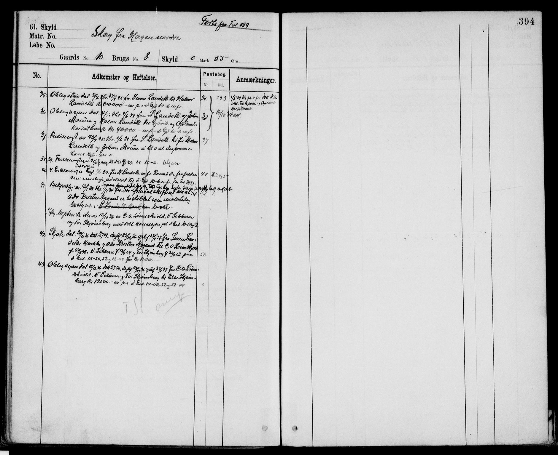 Nord-Østerdal tingrett, AV/SAH-TING-020/H/Ha/Haa/L0012: Mortgage register no. 1B, 1895-1956, p. 394