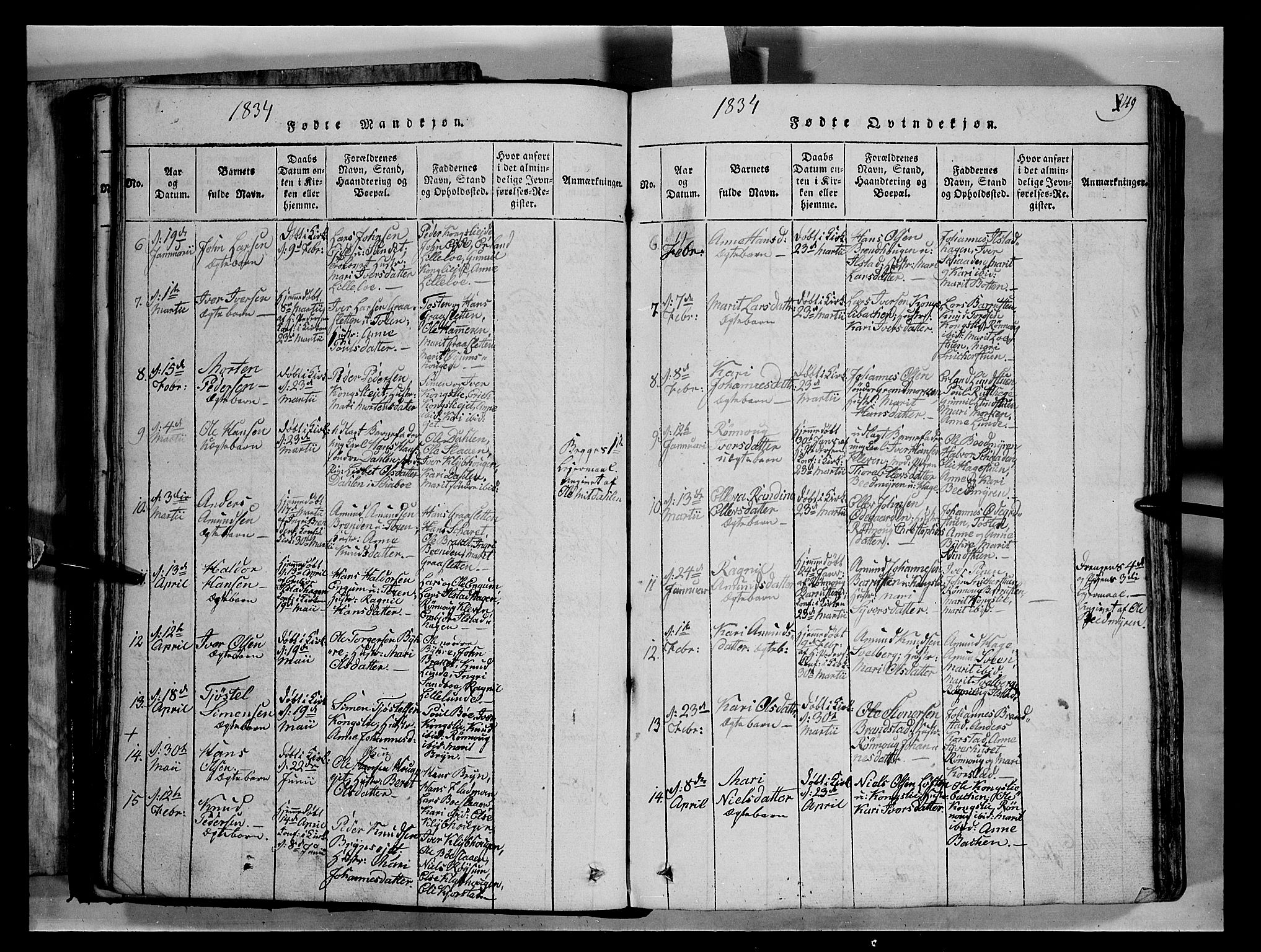 Fron prestekontor, SAH/PREST-078/H/Ha/Hab/L0004: Parish register (copy) no. 4, 1816-1850, p. 49