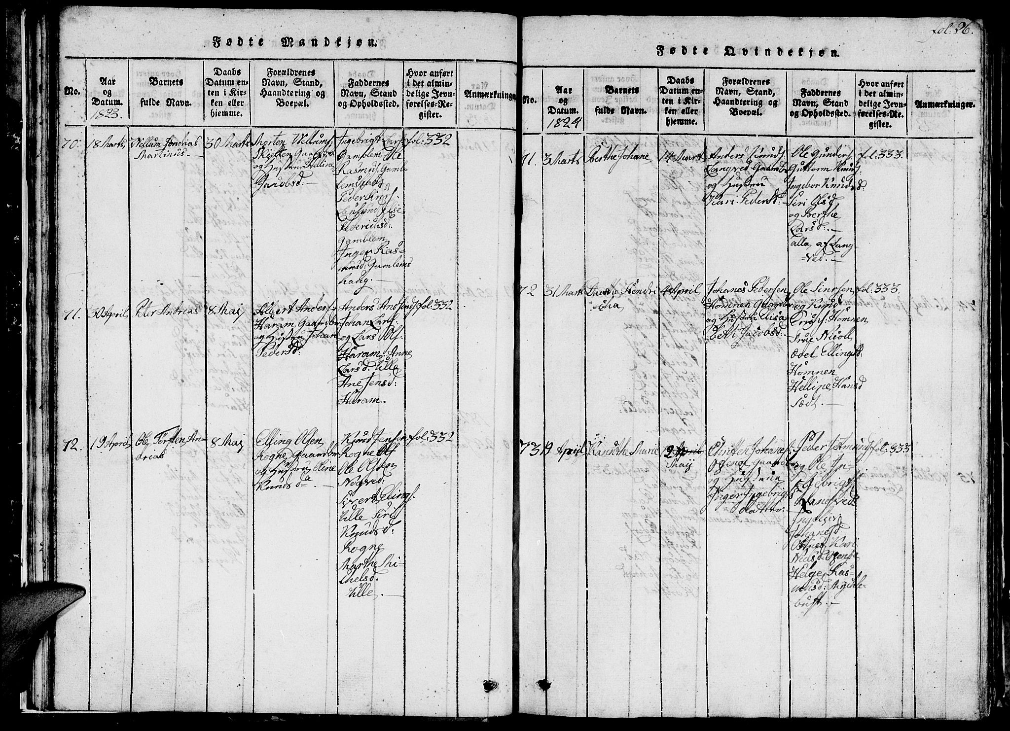 Ministerialprotokoller, klokkerbøker og fødselsregistre - Møre og Romsdal, SAT/A-1454/536/L0506: Parish register (copy) no. 536C01, 1818-1859, p. 26