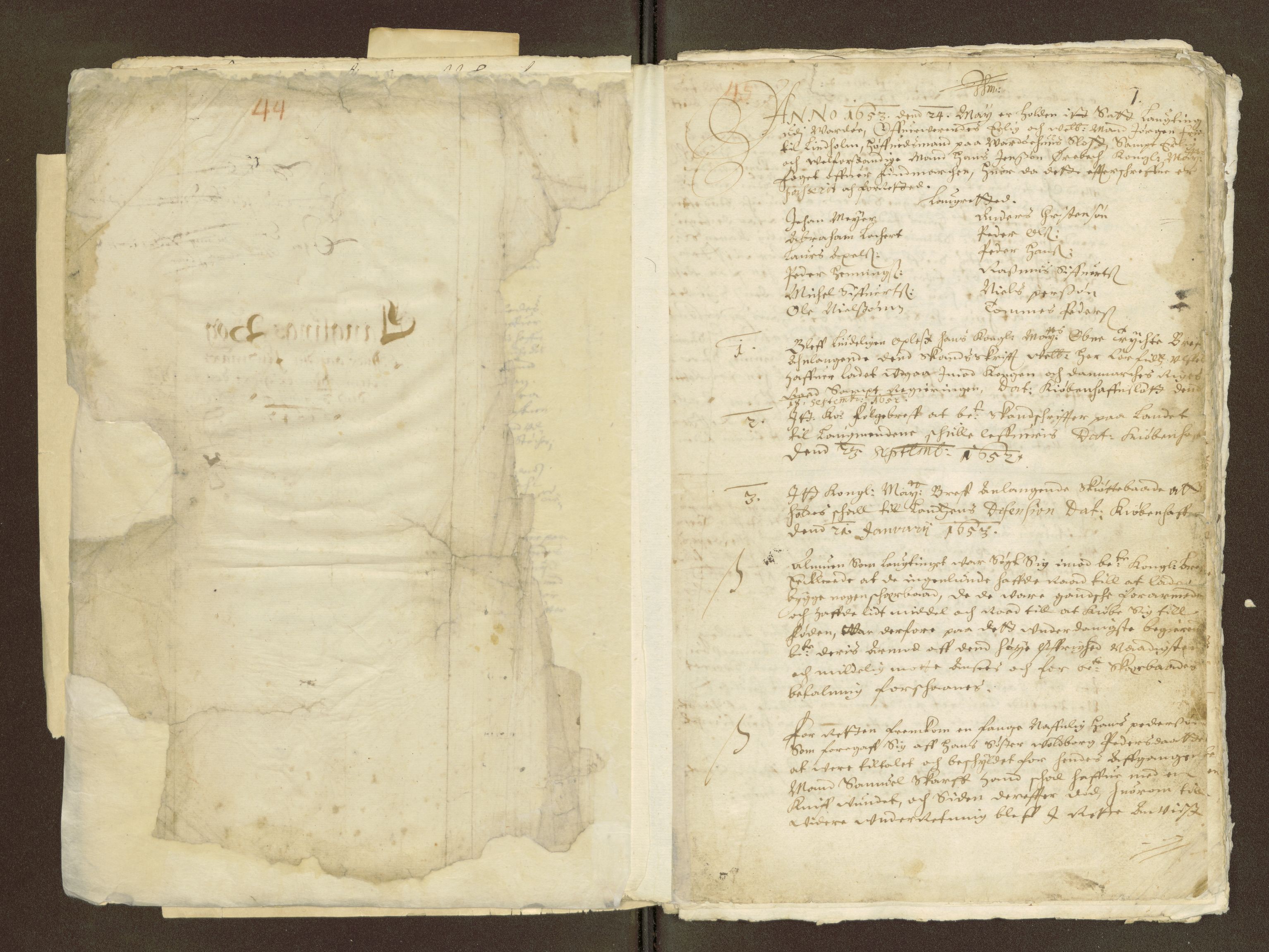 Nordland og Finnmarks lagstol, AV/SAT-A-5608/X/L0001: Lagtingsprotokoll , 1647-1668, p. 44-45