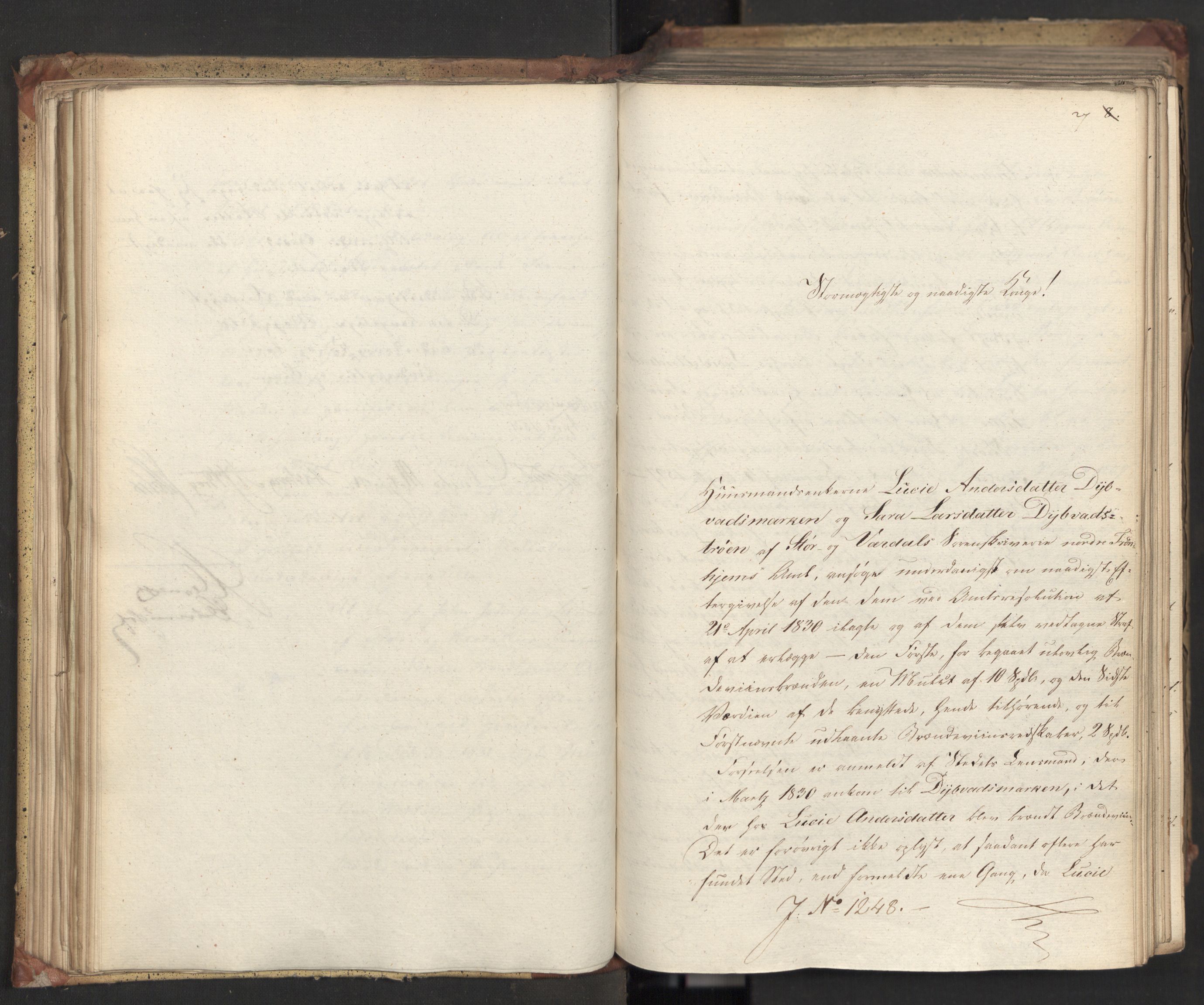Statsrådsavdelingen i Stockholm, AV/RA-S-1003/D/Da/L0071: Regjeringsinnstillinger nr. 1222-1364, 1831, p. 81