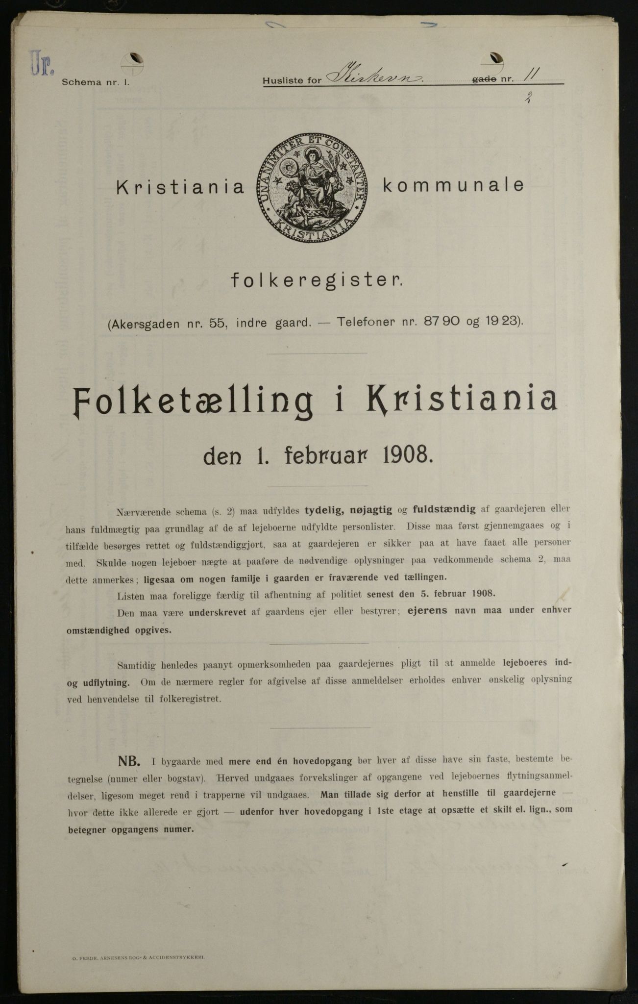 OBA, Municipal Census 1908 for Kristiania, 1908, p. 45589