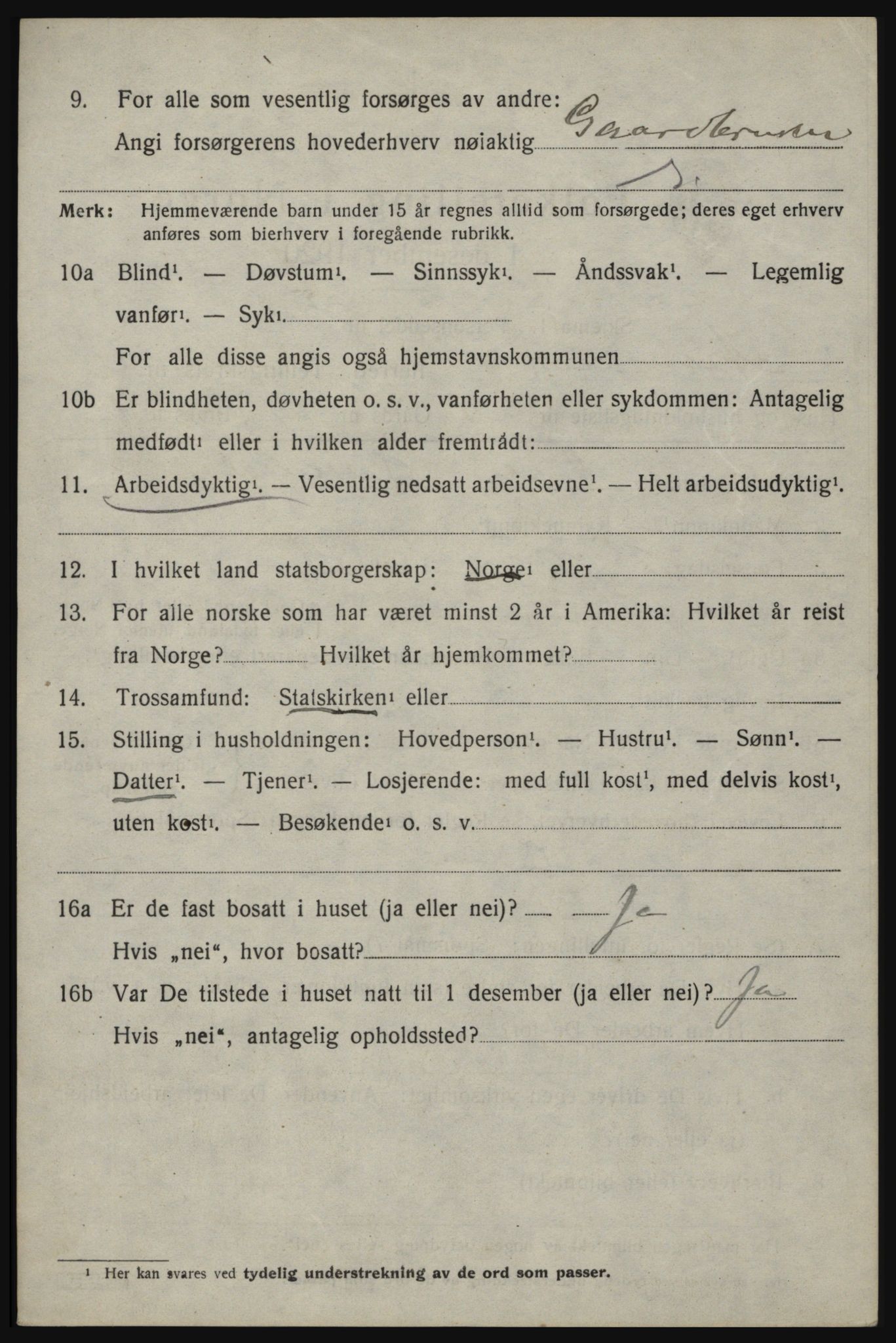 SAO, 1920 census for Aremark, 1920, p. 3950