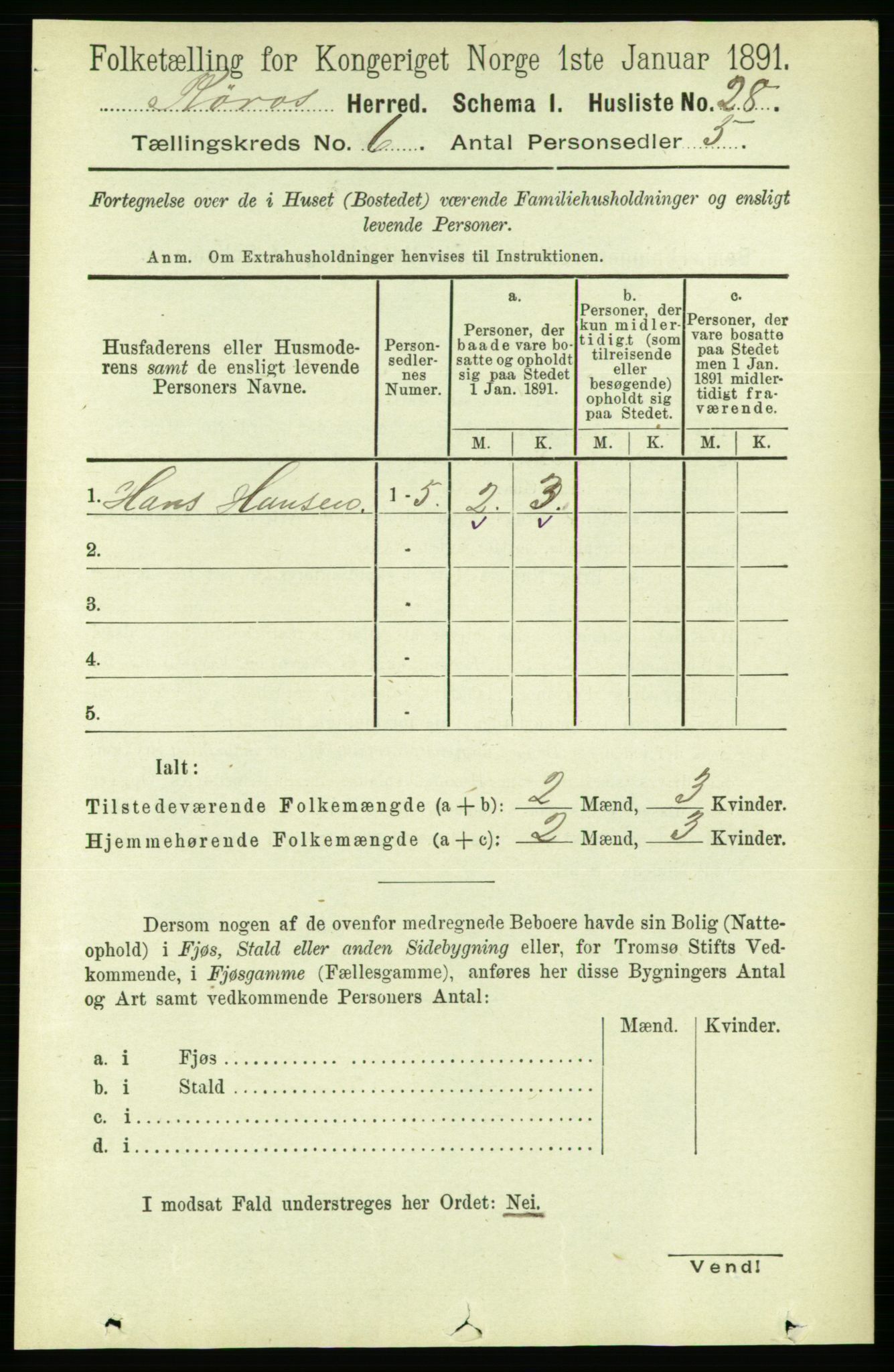 RA, 1891 census for 1640 Røros, 1891, p. 1139