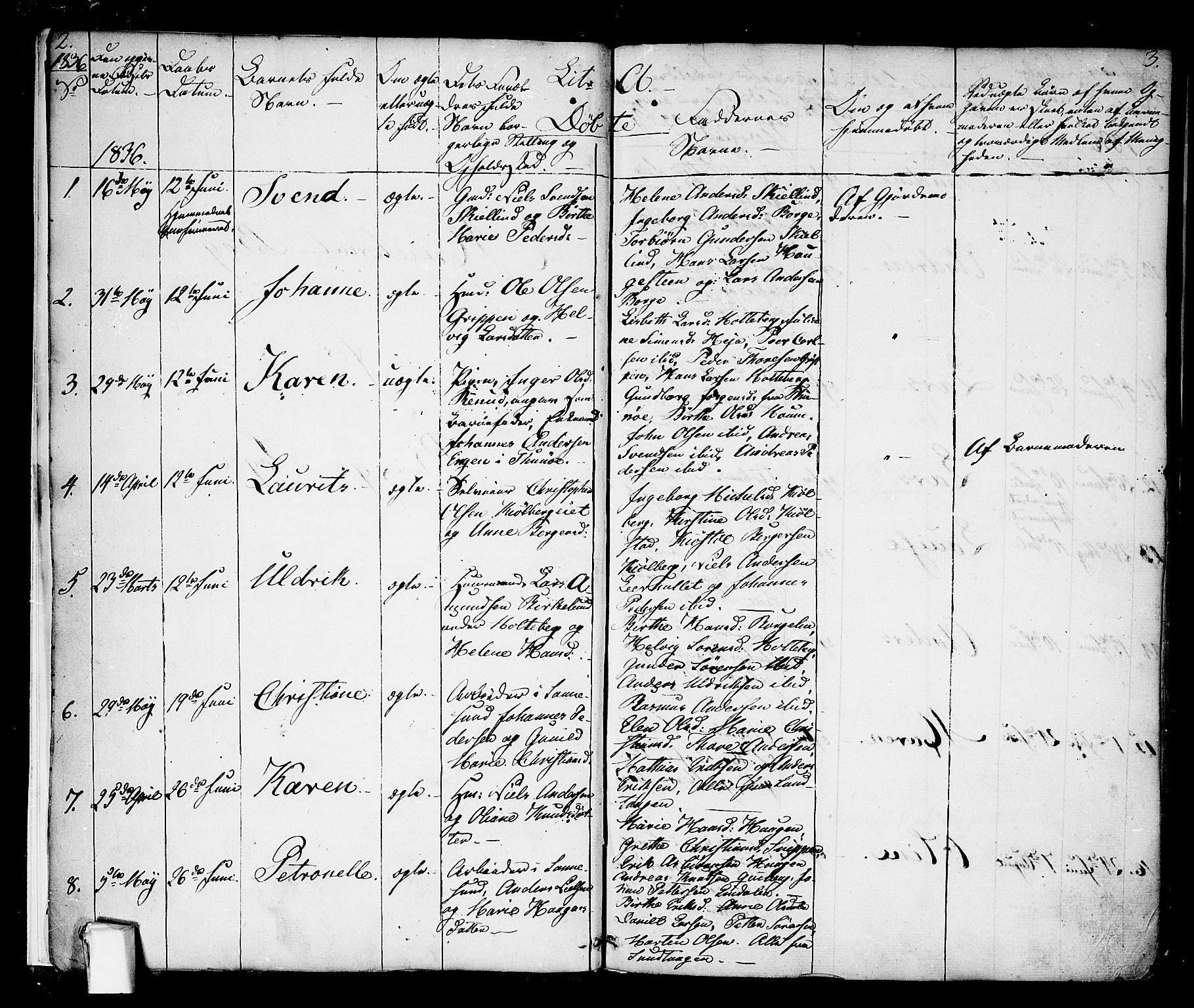 Borge prestekontor Kirkebøker, AV/SAO-A-10903/F/Fa/L0004: Parish register (official) no. I 4, 1836-1848, p. 2-3