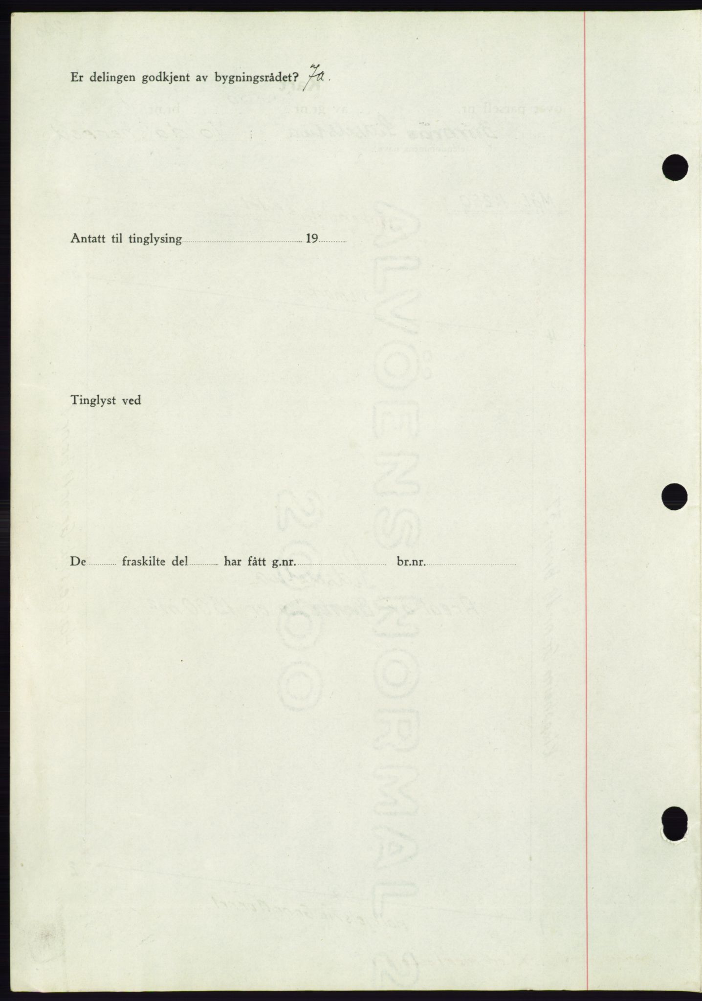 Søre Sunnmøre sorenskriveri, AV/SAT-A-4122/1/2/2C/L0068: Mortgage book no. 62, 1939-1939, Diary no: : 942/1939