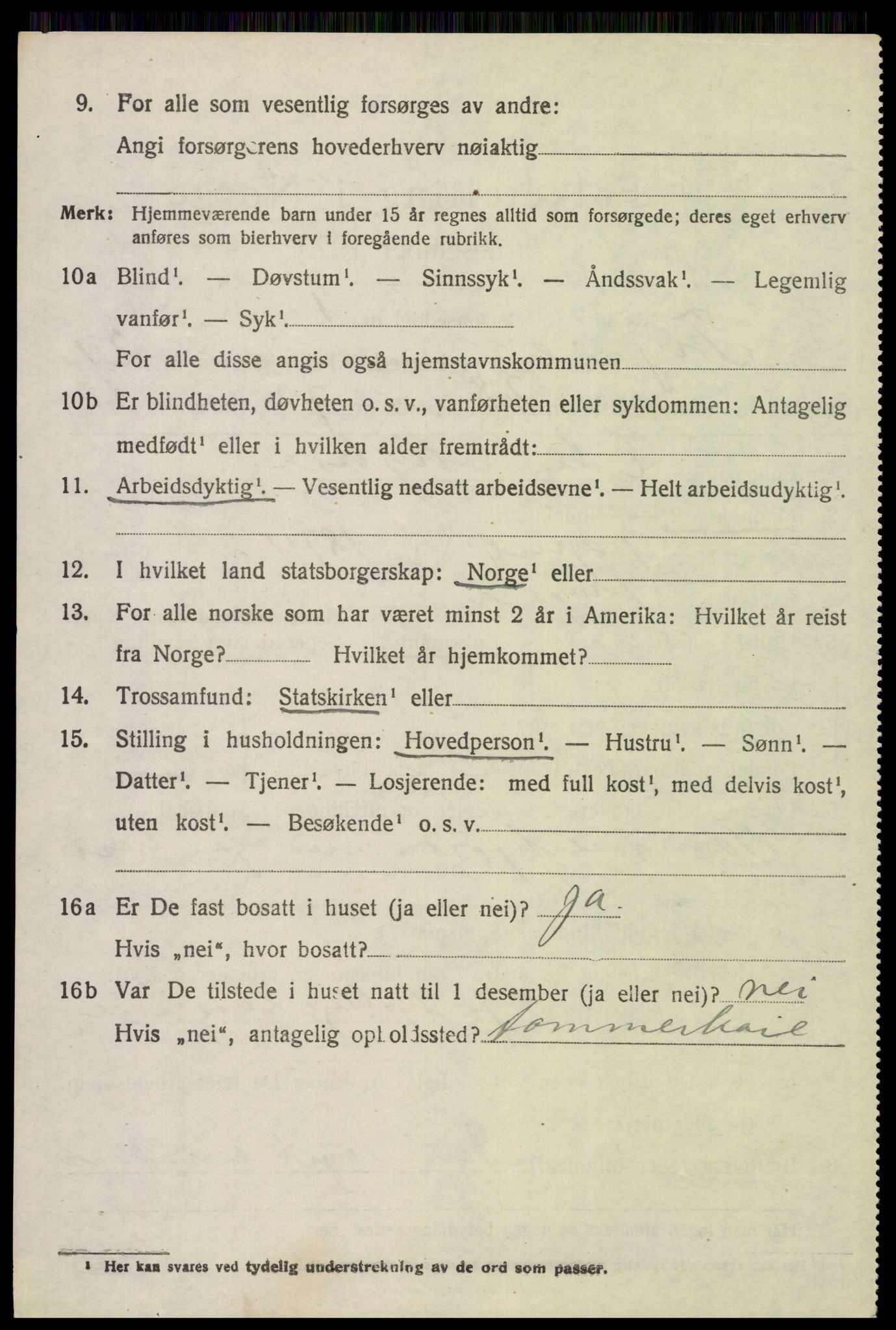 SAH, 1920 census for Trysil, 1920, p. 14106