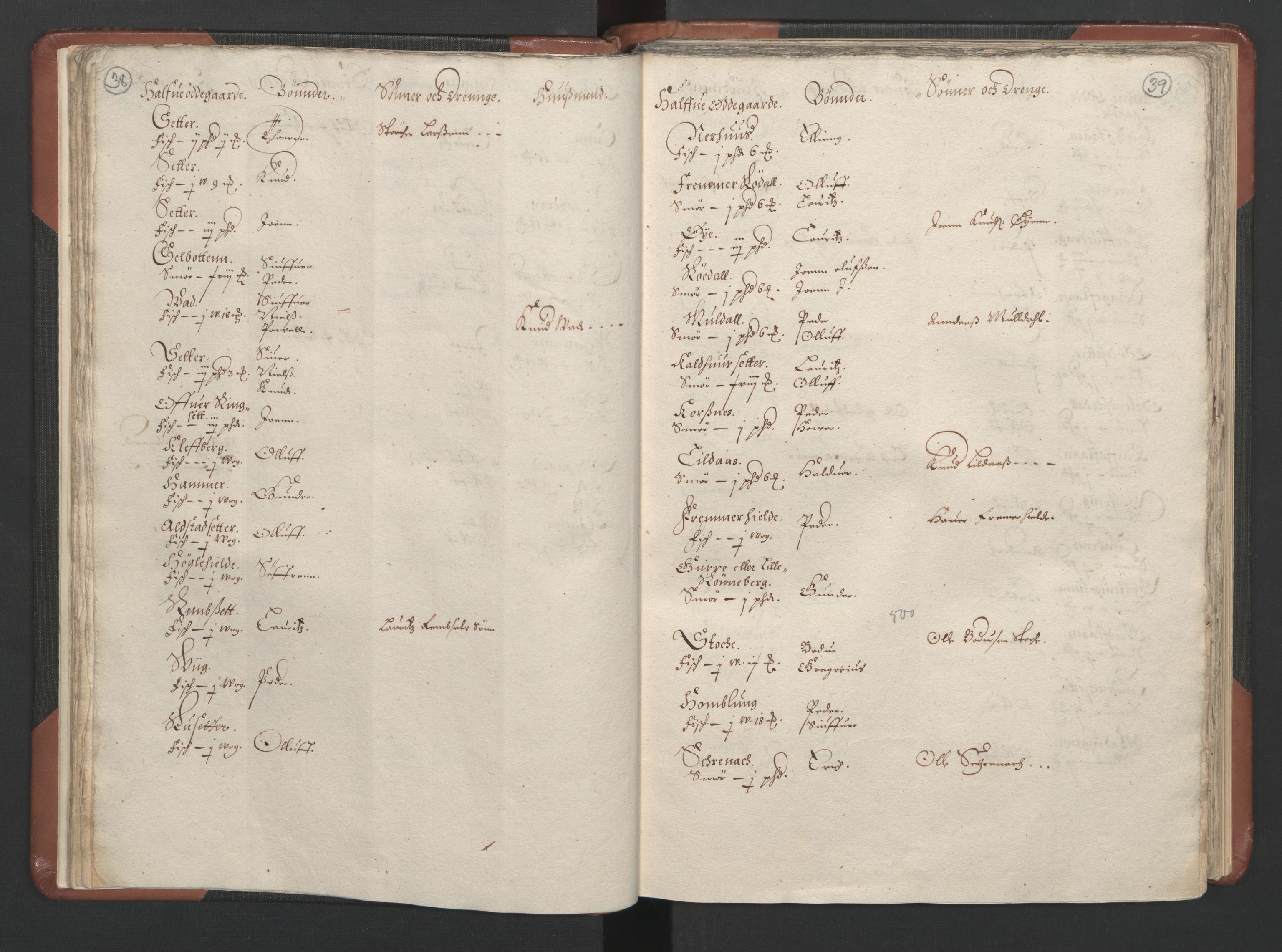 RA, Bailiff's Census 1664-1666, no. 16: Romsdal fogderi and Sunnmøre fogderi, 1664-1665, p. 38-39