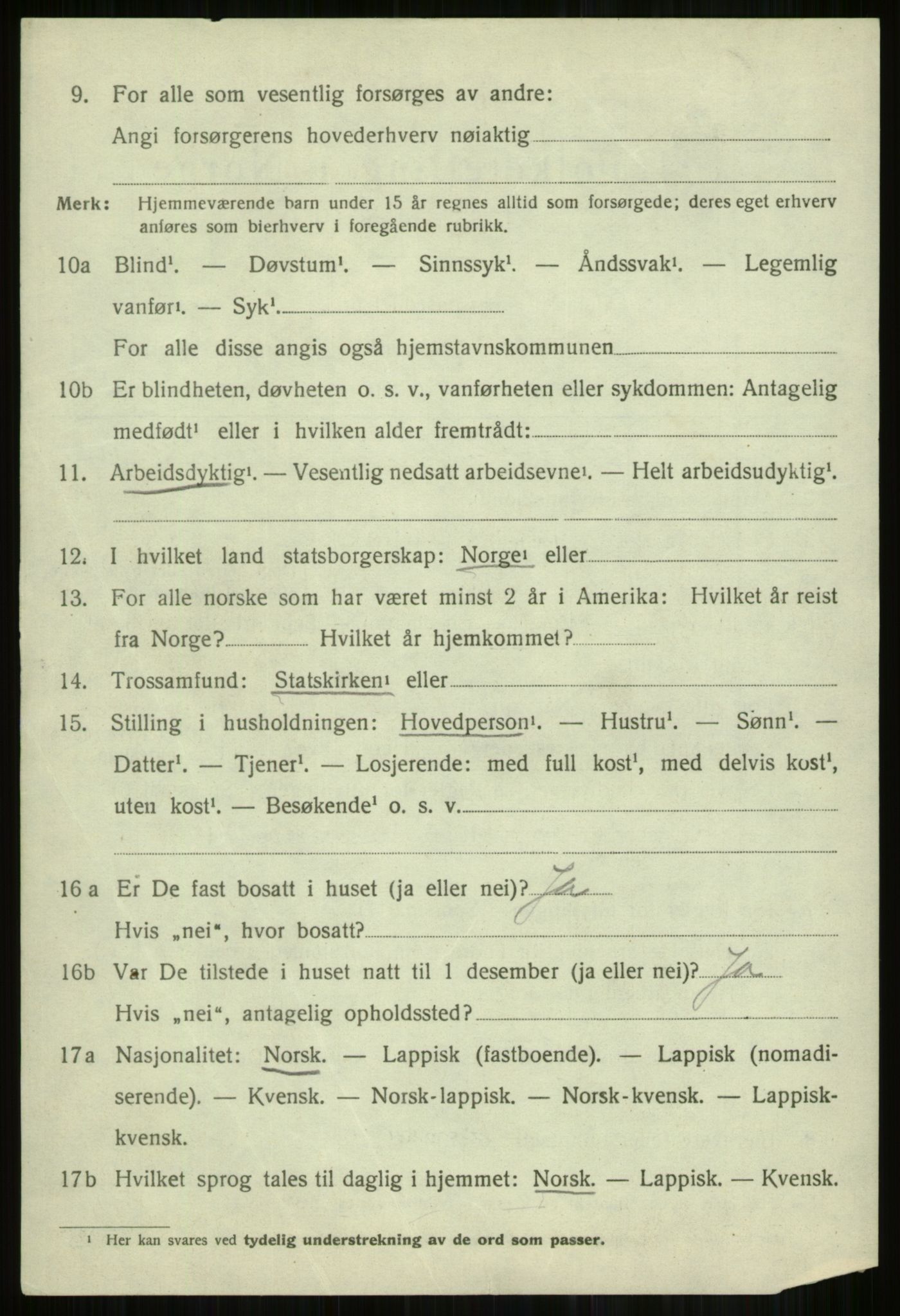 SATØ, 1920 census for Lyngen, 1920, p. 11492