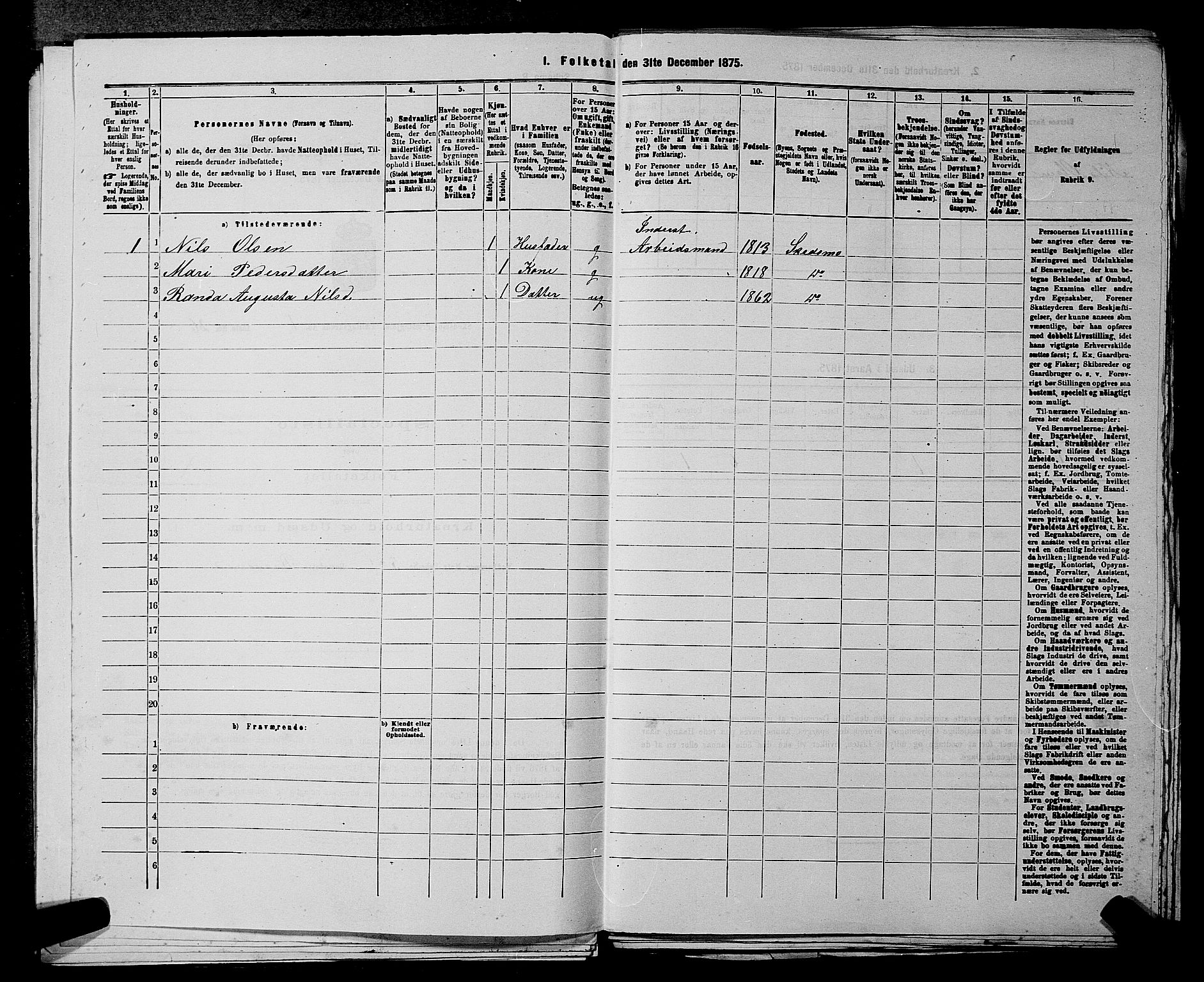 RA, 1875 census for 0231P Skedsmo, 1875, p. 61