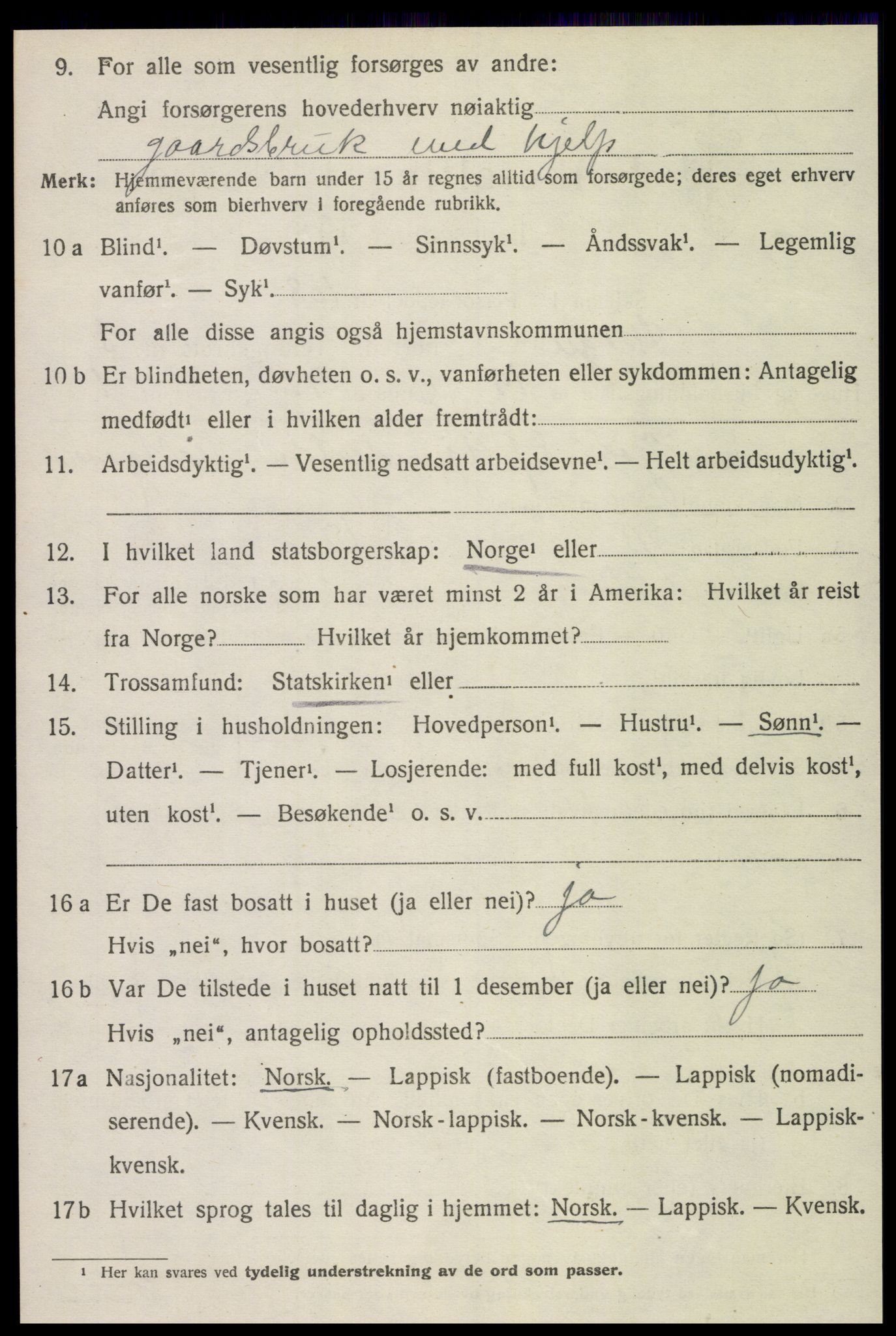 SAT, 1920 census for Skogn, 1920, p. 4810