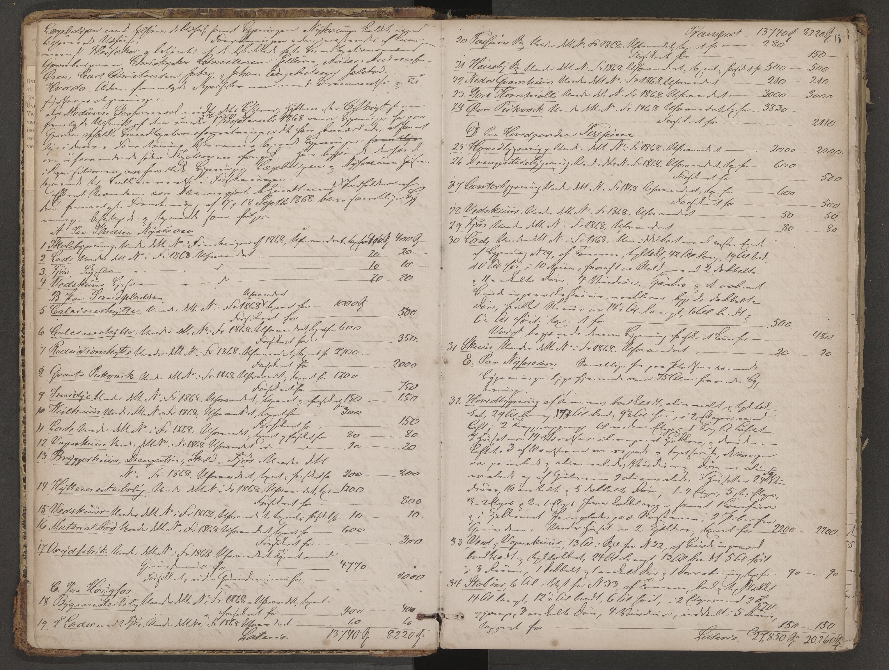 Modum lensmannskontor, AV/SAKO-A-524/Y/Yc/Ycc/L0002: Branntakstprotokoll Modum nordre, 1871-1903