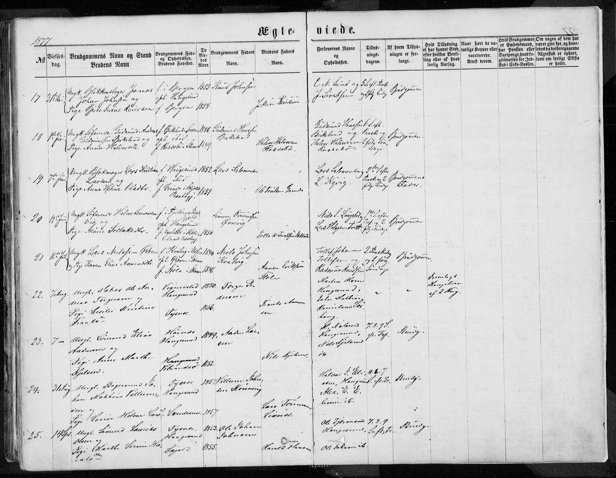 Torvastad sokneprestkontor, AV/SAST-A -101857/H/Ha/Haa/L0012: Parish register (official) no. A 12.1, 1867-1877, p. 200