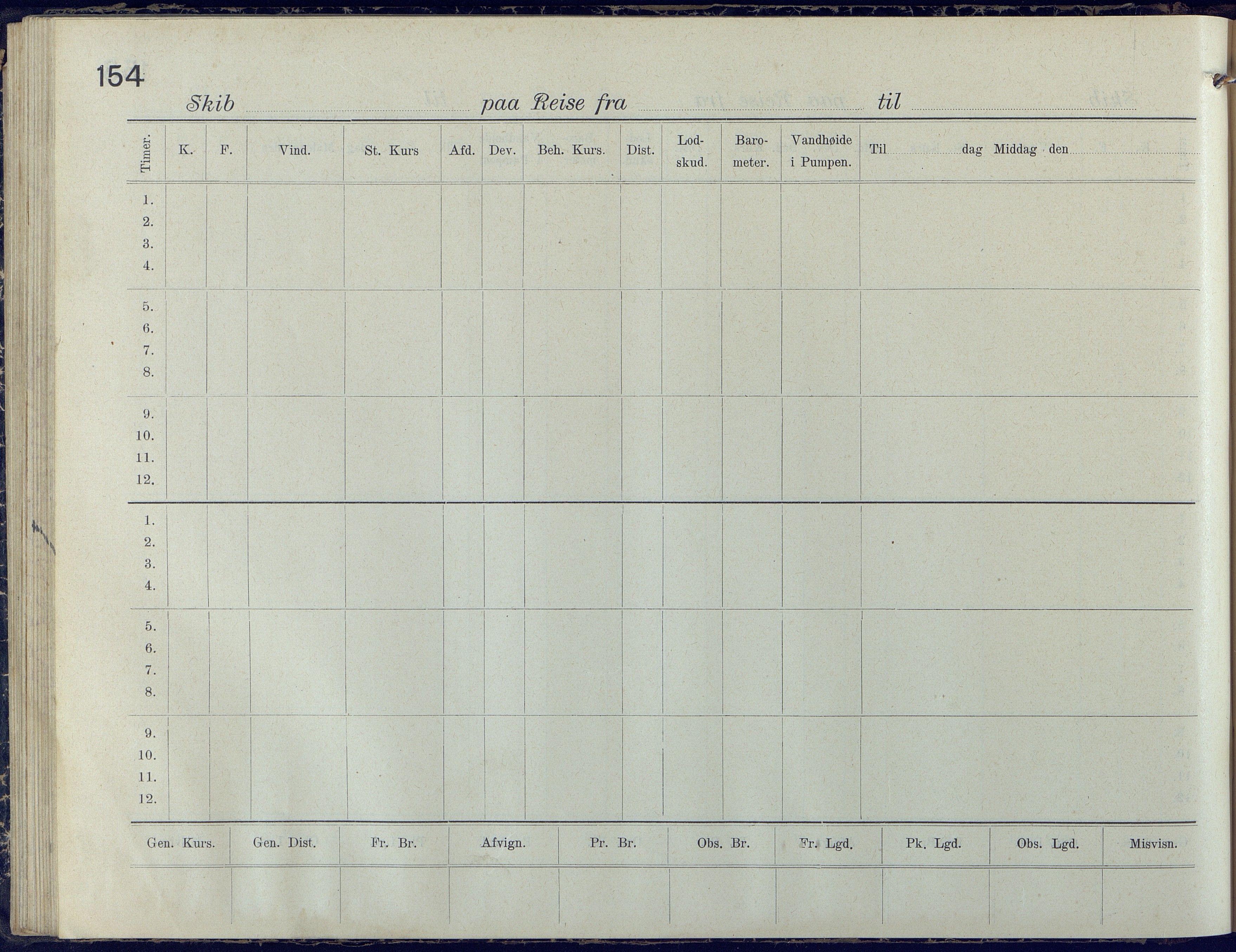 Fartøysarkivet, AAKS/PA-1934/F/L0272/0001: Pehr Ugland (bark) / Pehr Ugland (bark) skipsjournal 1916-1917, 1916-1917, p. 154