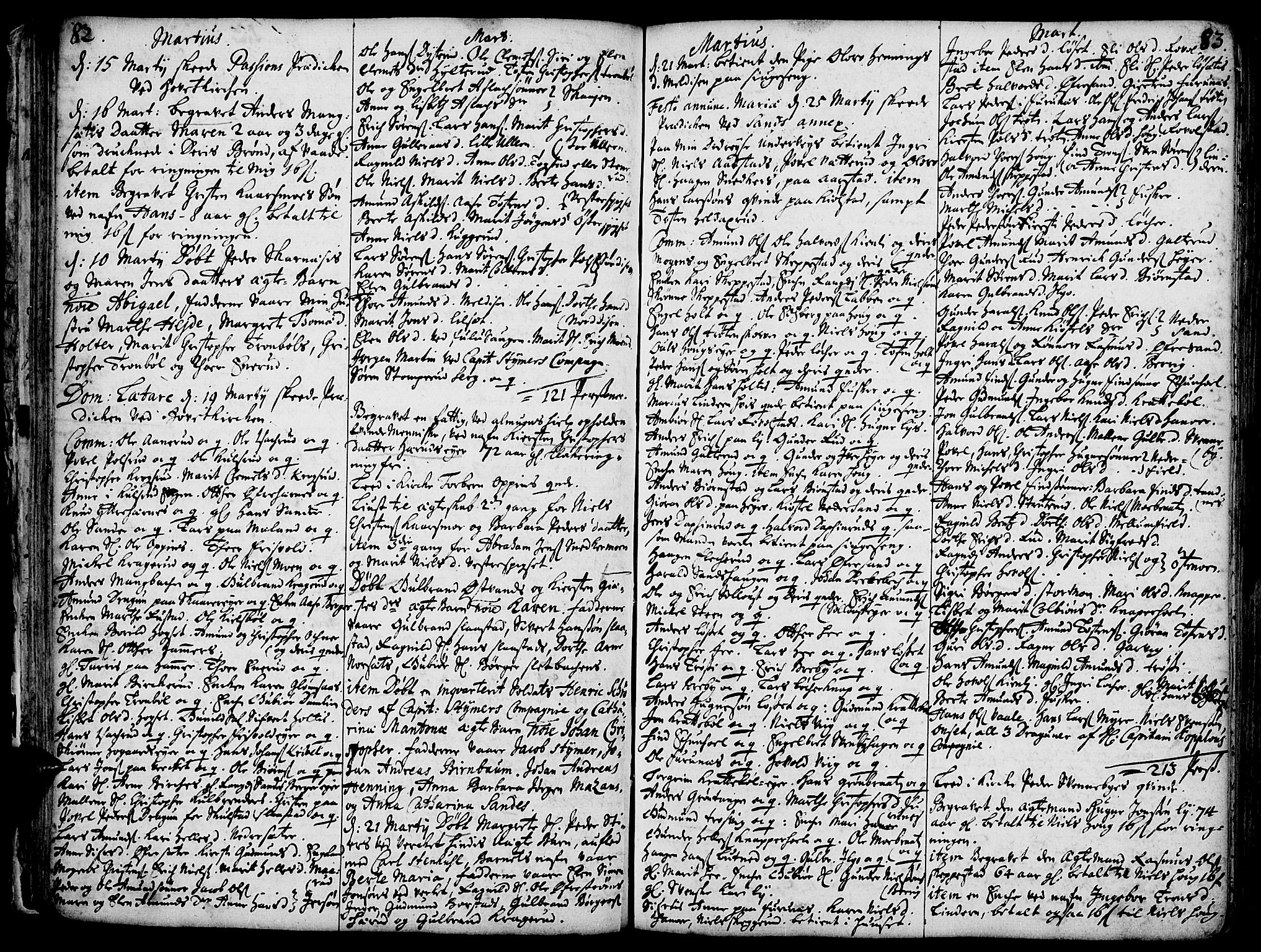 Strøm-Odalen prestekontor, AV/SAH-PREST-028/H/Ha/Haa/L0002: Parish register (official) no. 2, 1716-1740, p. 82-83