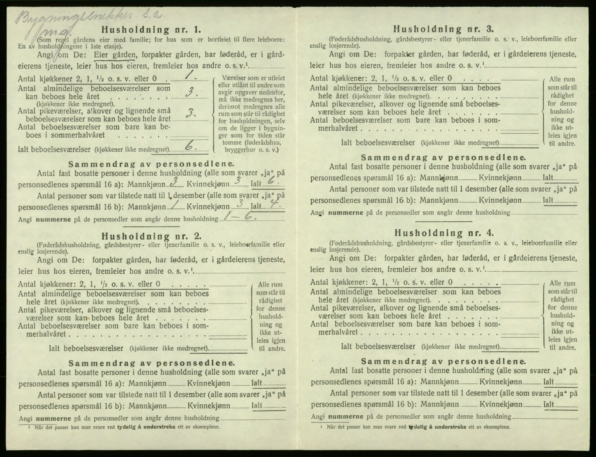 SAB, 1920 census for Bremnes, 1920, p. 624