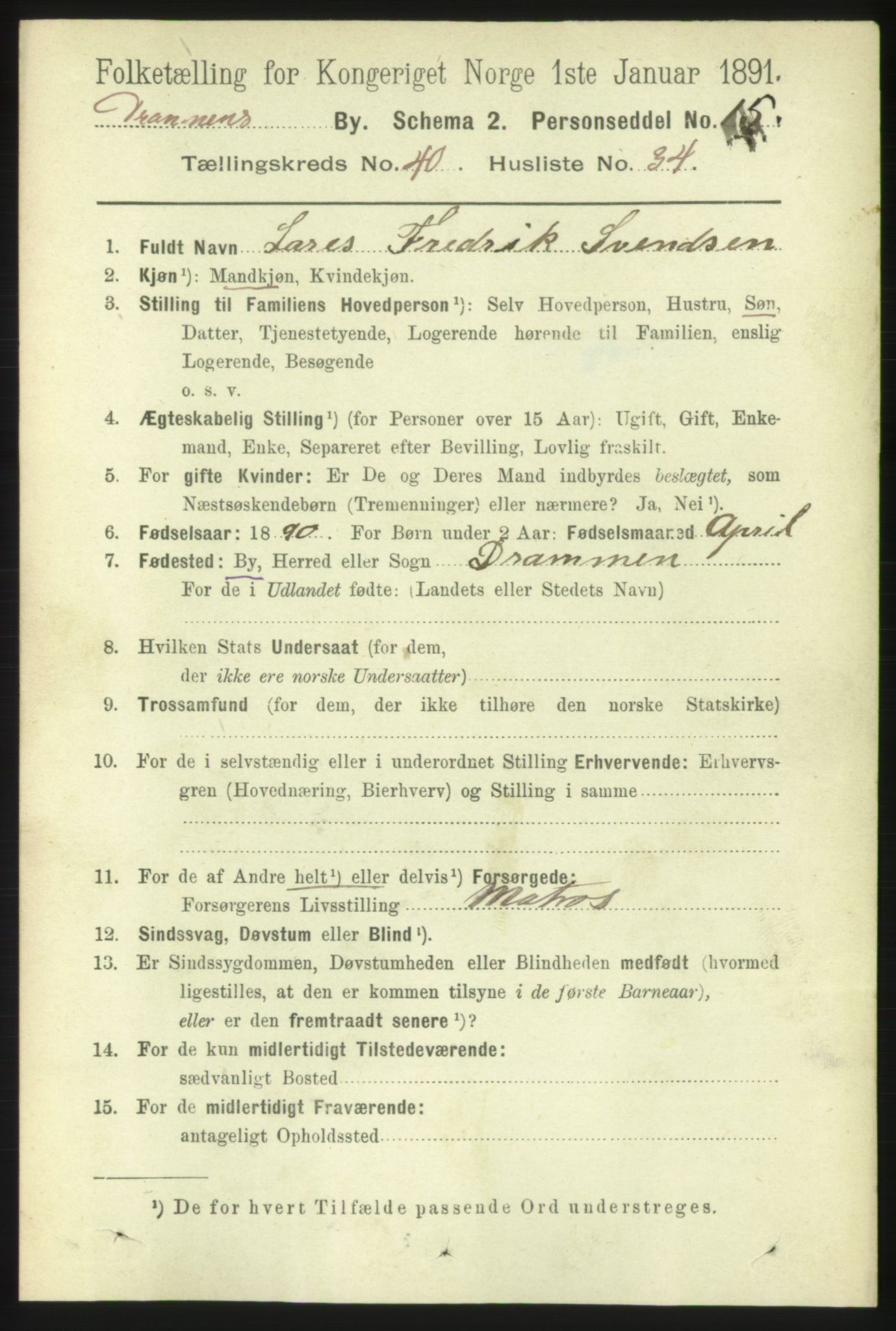 RA, 1891 census for 0602 Drammen, 1891, p. 24137