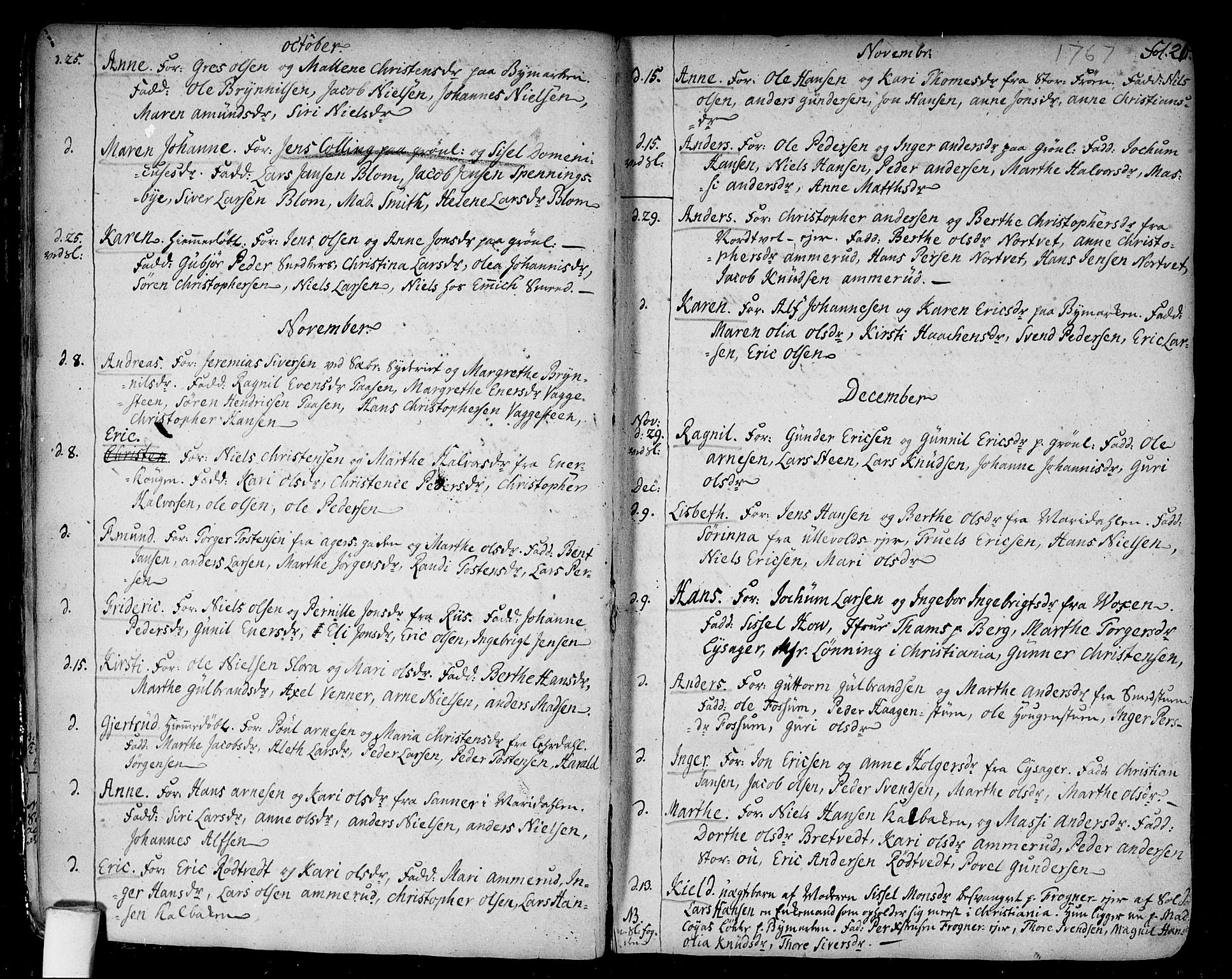 Aker prestekontor kirkebøker, SAO/A-10861/F/L0009: Parish register (official) no. 9, 1765-1785, p. 21