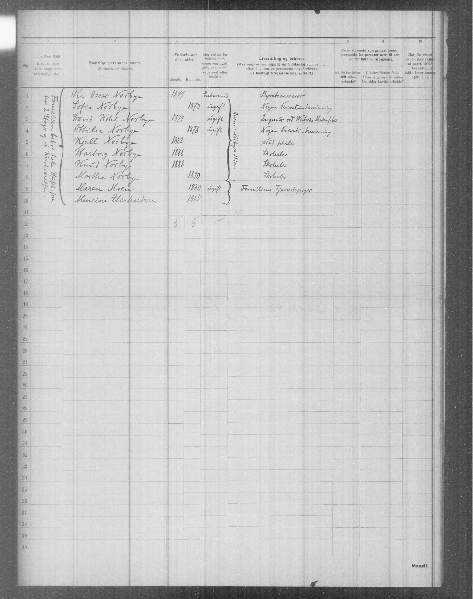 OBA, Municipal Census 1902 for Kristiania, 1902, p. 4497