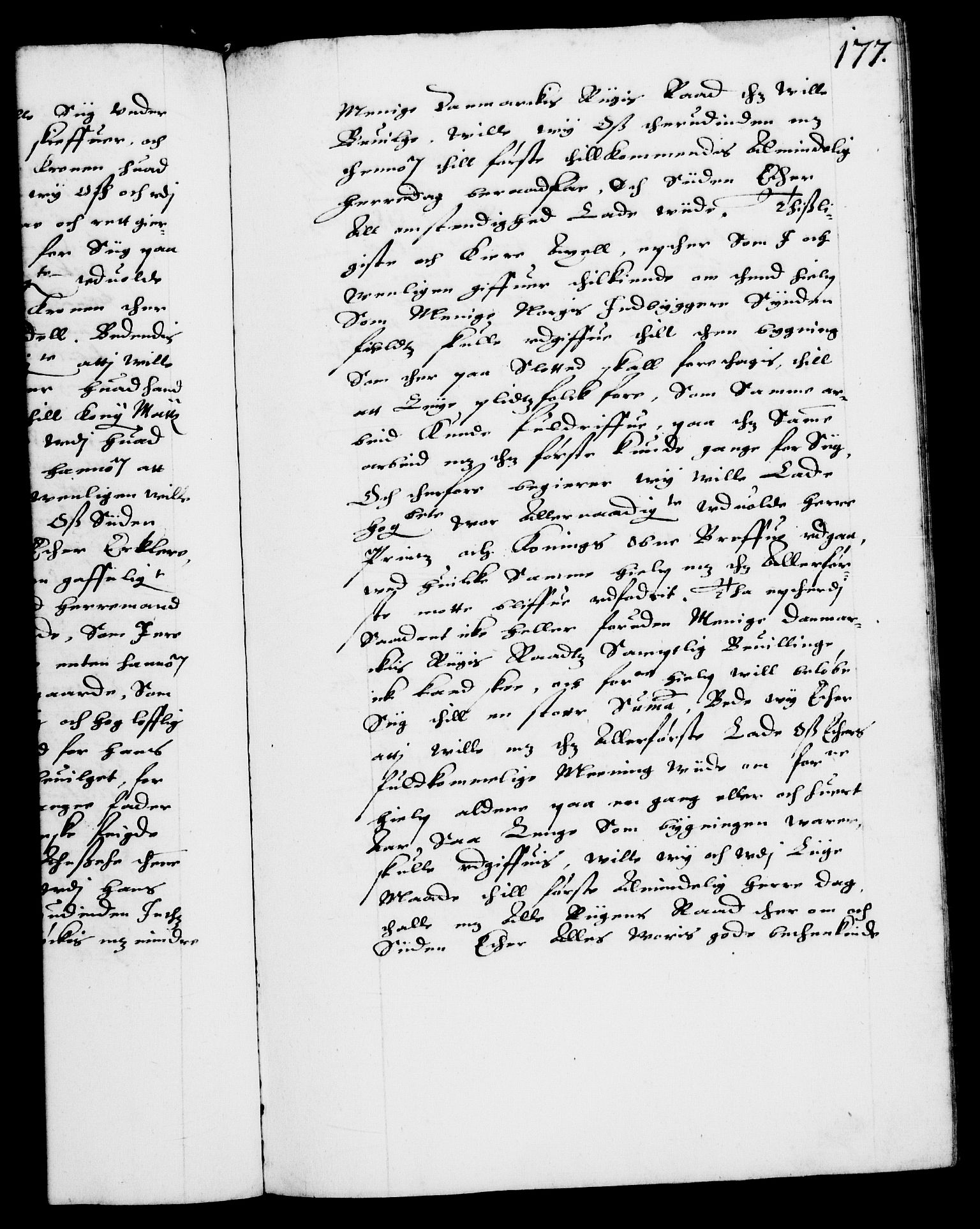 Danske Kanselli 1572-1799, RA/EA-3023/F/Fc/Fca/Fcab/L0002: Norske tegnelser (mikrofilm), 1588-1596, p. 177a