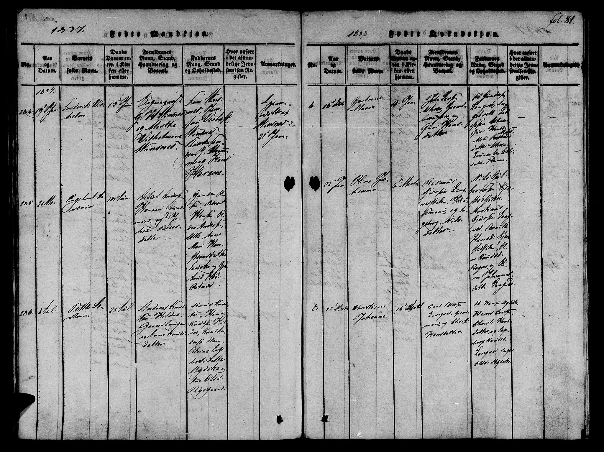 Ministerialprotokoller, klokkerbøker og fødselsregistre - Møre og Romsdal, AV/SAT-A-1454/536/L0495: Parish register (official) no. 536A04, 1818-1847, p. 81