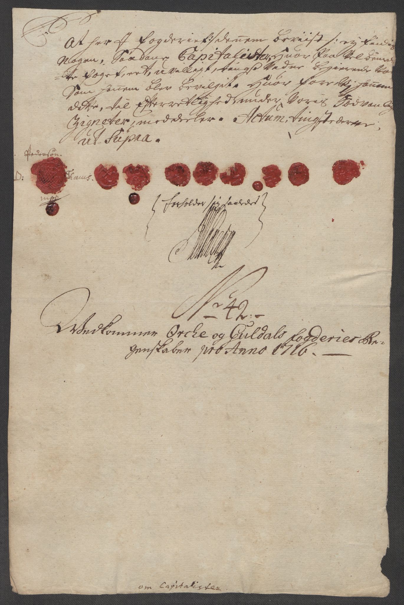 Rentekammeret inntil 1814, Reviderte regnskaper, Fogderegnskap, RA/EA-4092/R60/L3968: Fogderegnskap Orkdal og Gauldal, 1716, p. 54